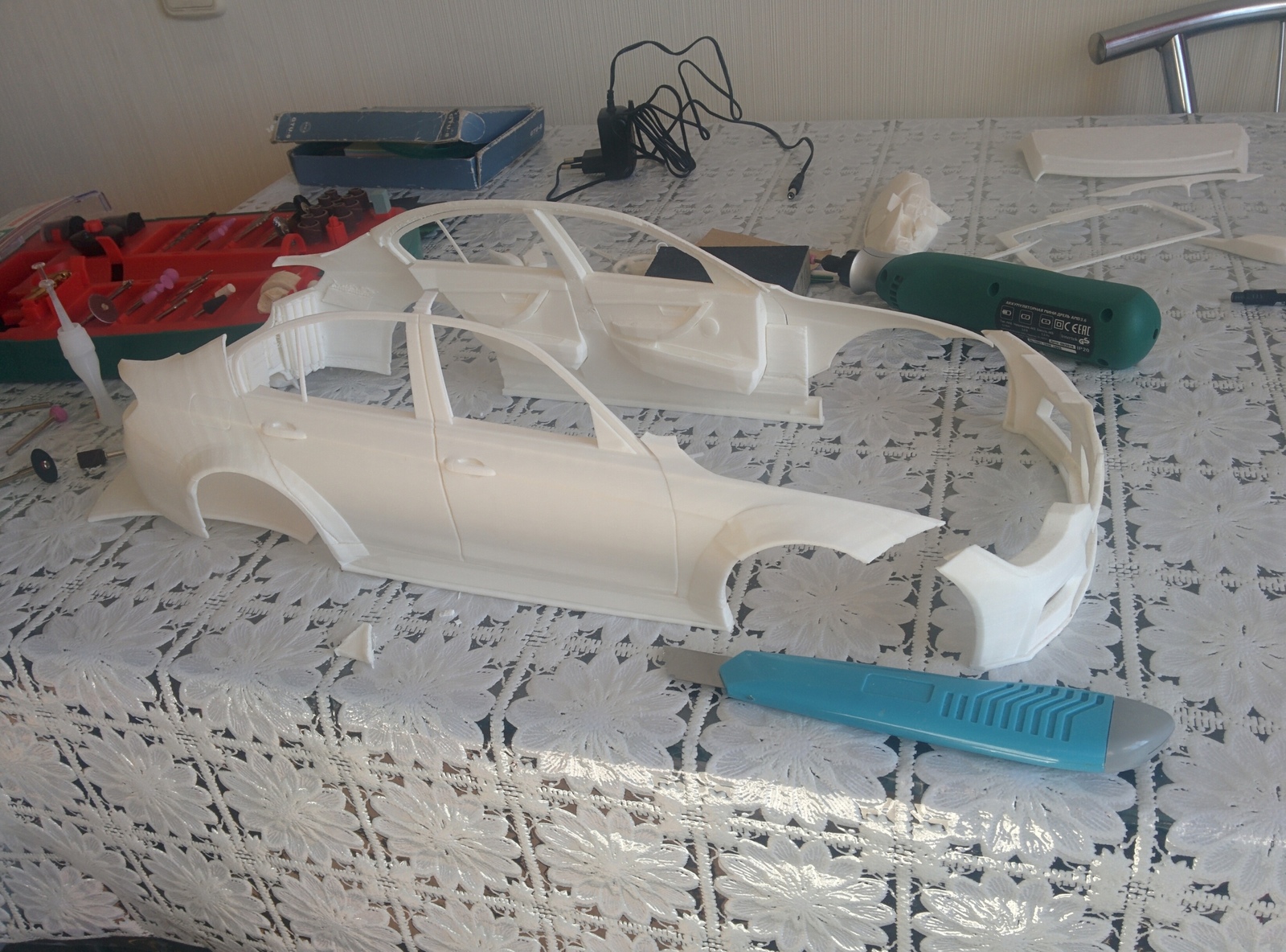 We make the body of BMW 3 (f30) m sport (m package) with m performance package for RC model with 1/10 scale using 3d printing. Part 6 - My, 3D печать, , Rc, Bmw, , , M performance, 3D printer, Longpost, Radio controlled models