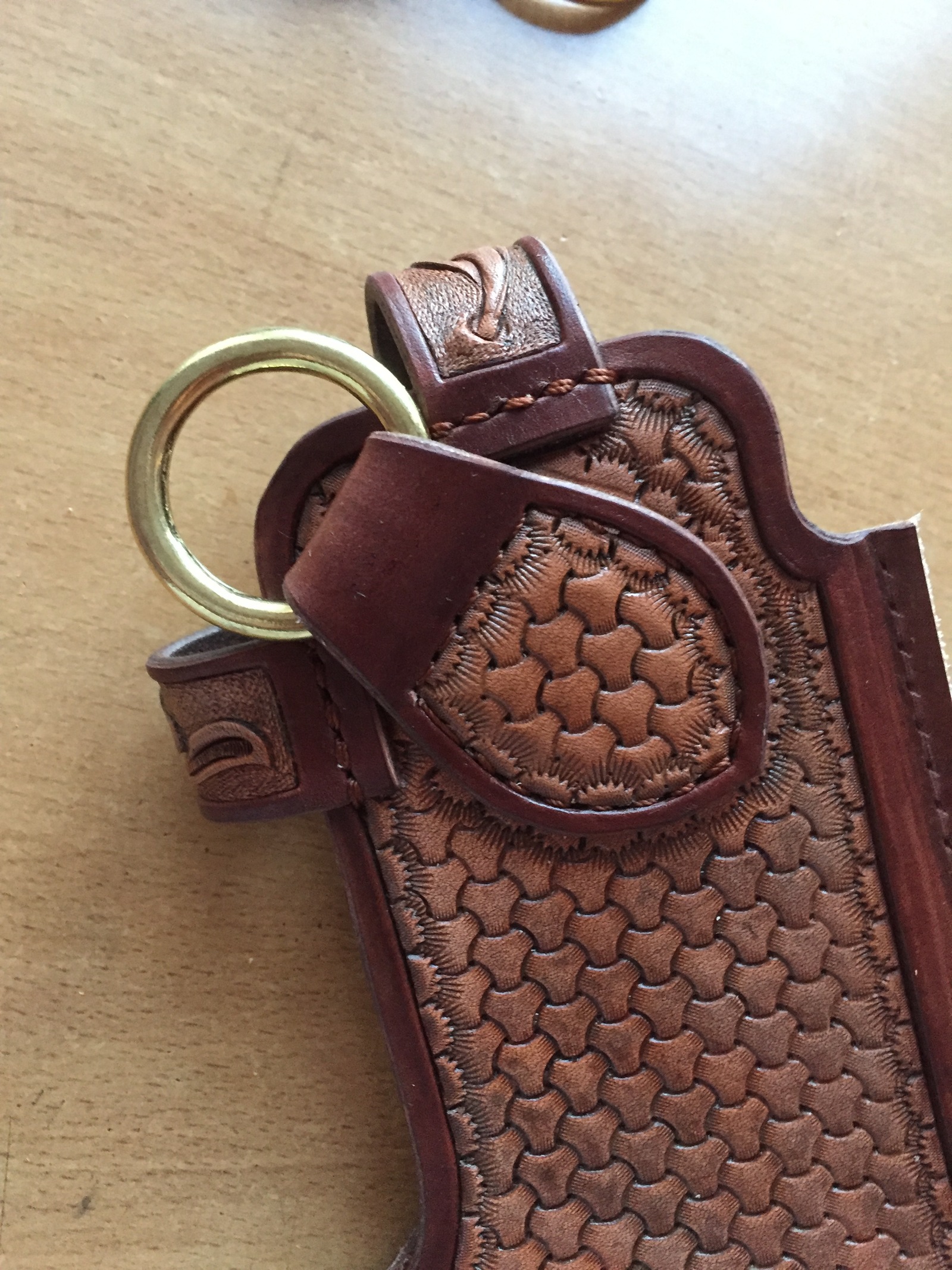 CASE-HOLSTER for SMARTPHONE C „0” P.2 - My, Embossing on leather, Orenburg, Case for phone, Longpost, Leather products, Needlework with process, Case