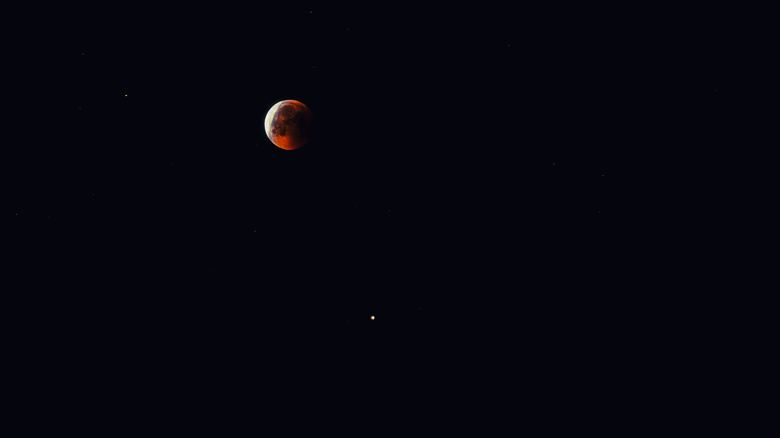 Mars opposition during the 2018 lunar eclipse - My, moon, Confrontation, Mars, Jupiter-37, Longpost, The photo, Moon eclipse