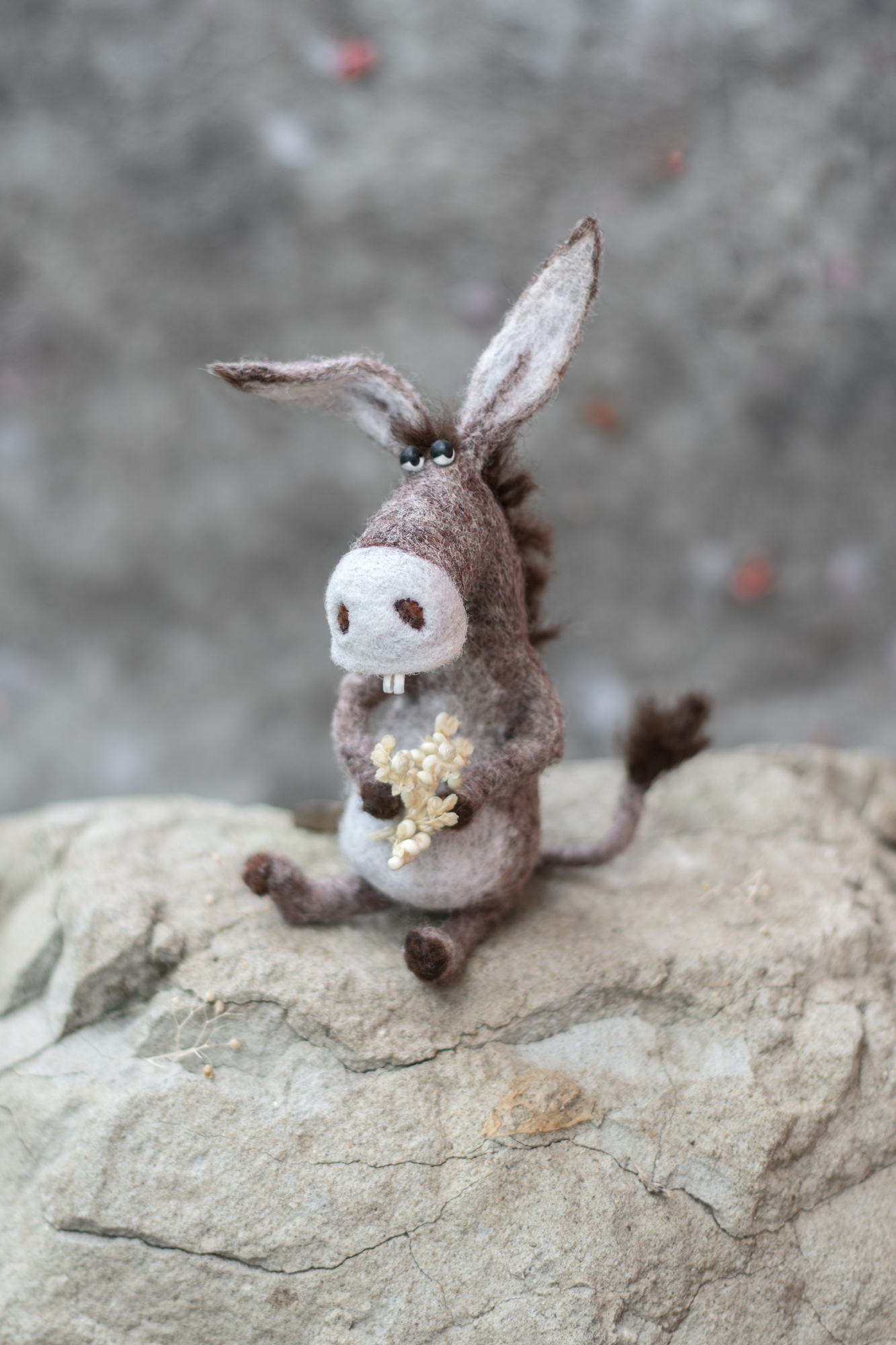 Donkey - My, Handmade, Felt, Dry felting, Donkey, Longpost