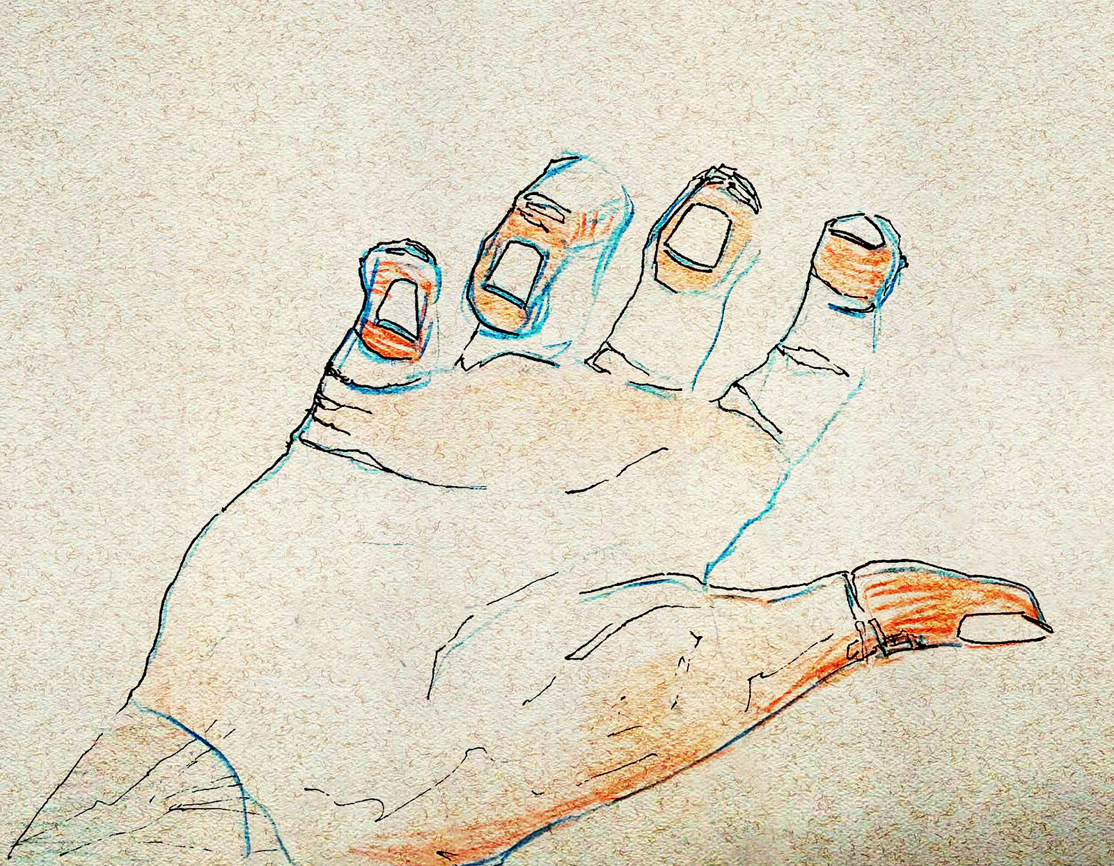 Lefty - My, Drawing, Hand, Art, Sketch