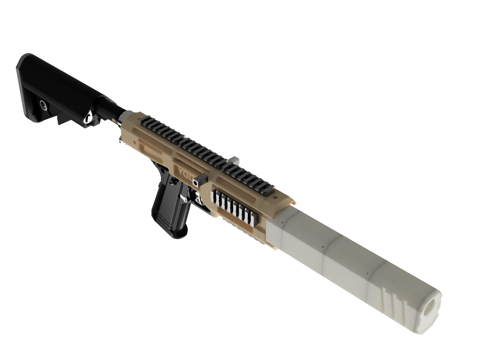Carbine conversion kit Tokyo Marui Hi-Capa дизайн и 3д печать.