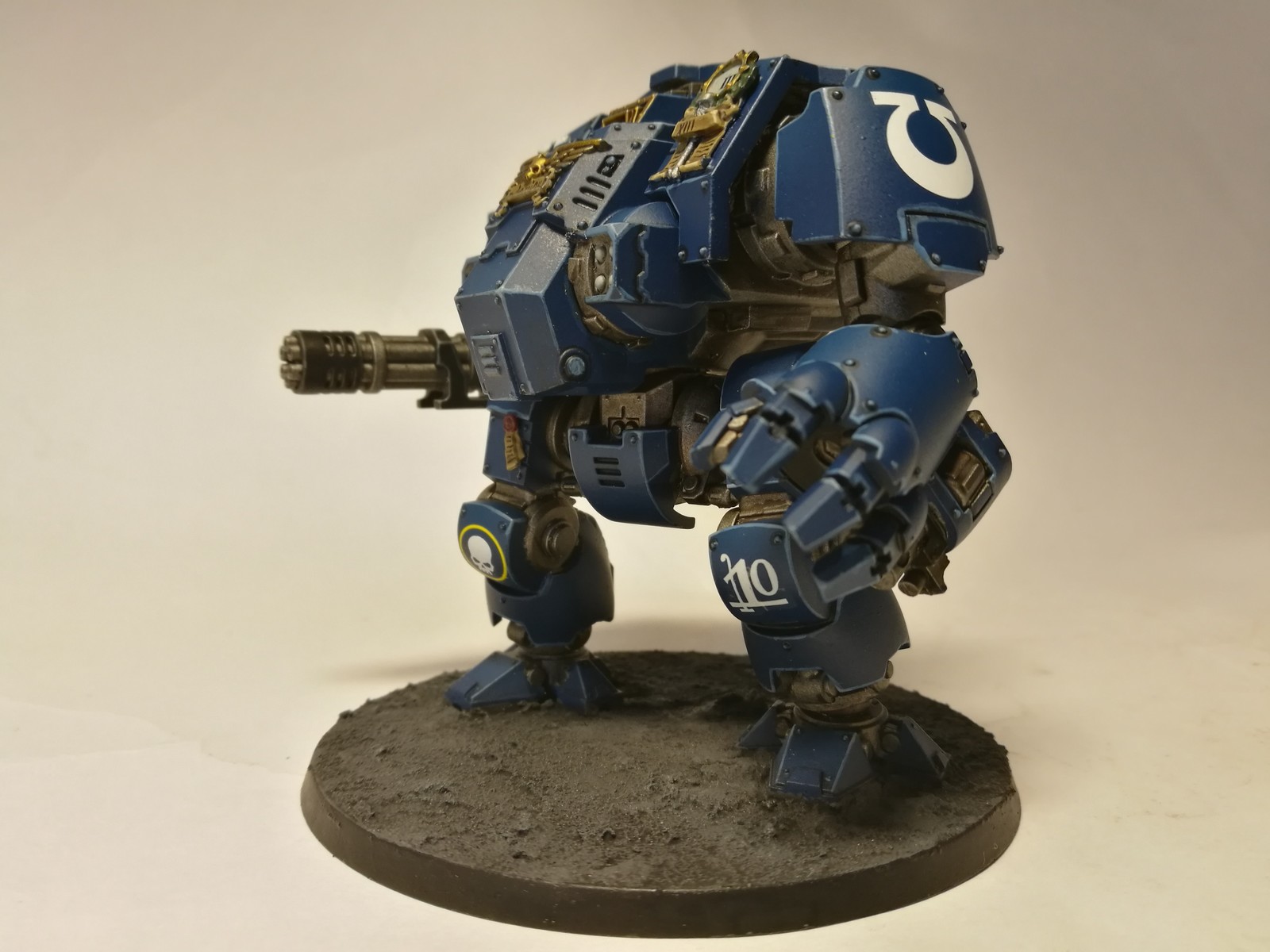 Redemptor dreadnought of Ultramarines - My, Warhammer 40k, Wh miniatures, Ultramarines, Imperium, Hobby, Miniature, Longpost