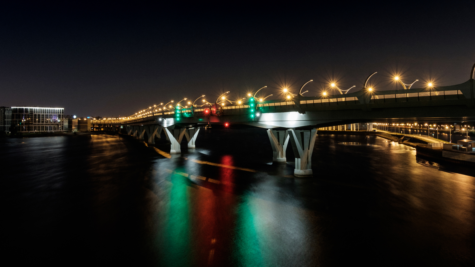 A little bit of St. Petersburg at night - My, My, Saint Petersburg, Night, Reflection, Water, Zsd, Lakhta Center, Fujifilm