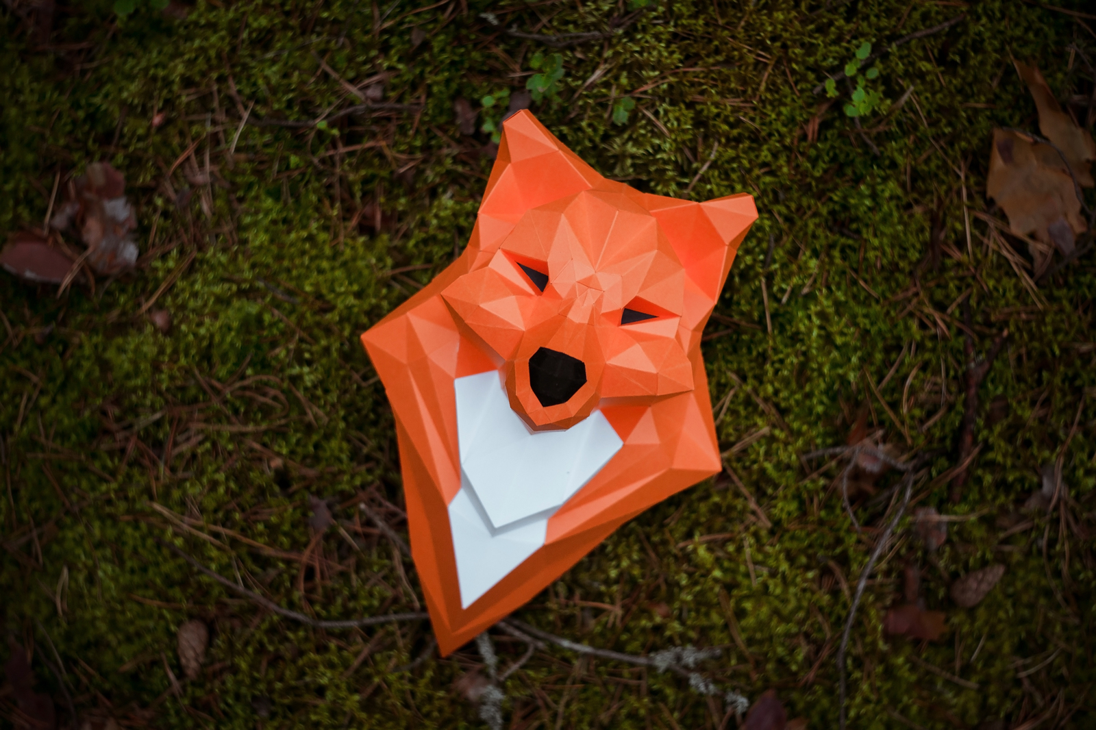 Fox totem in paper incarnation - My, Papercraft, Pepakura, Low poly, 3D, Handmade, Longpost