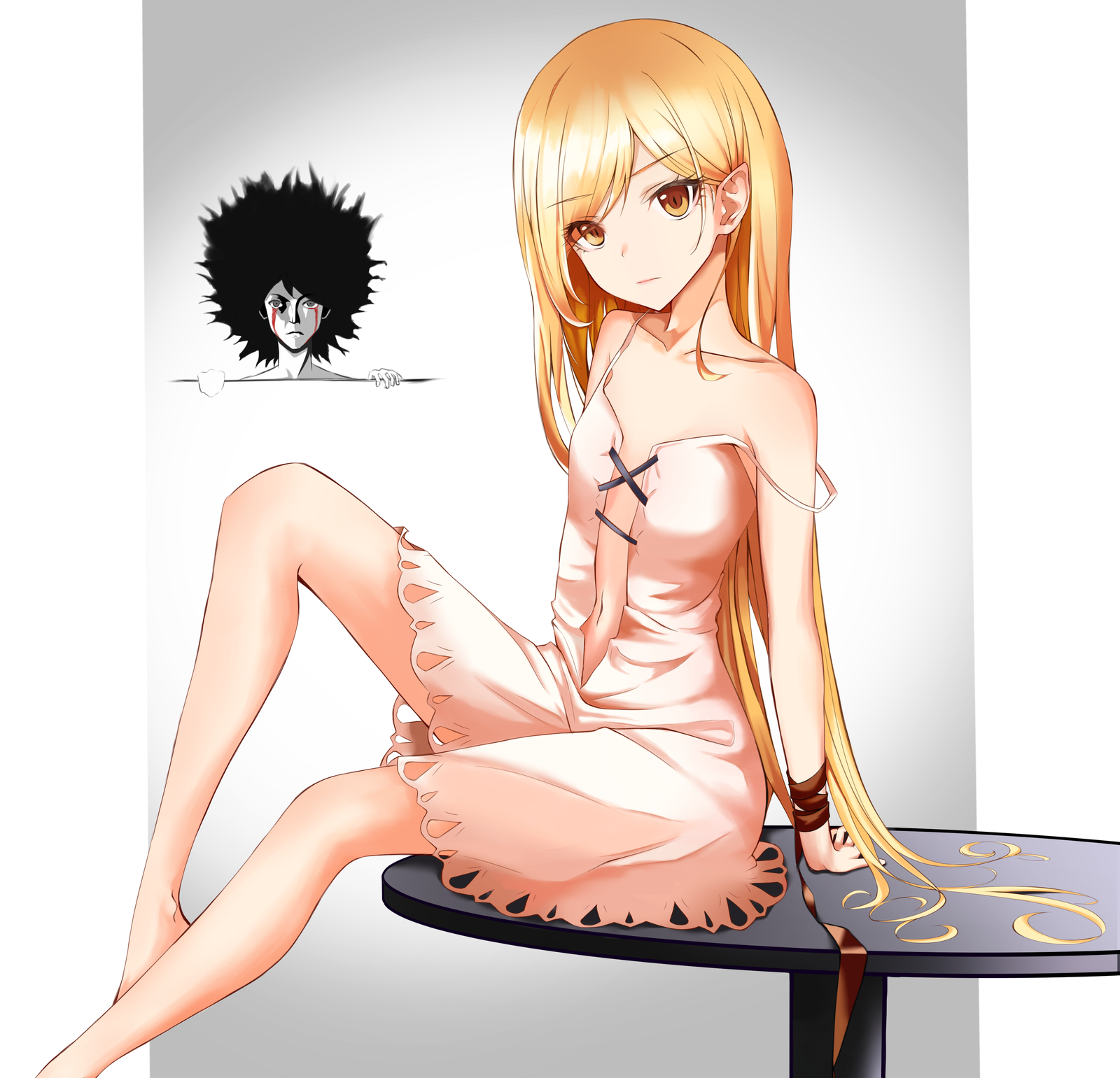 Pretty Kissshot - Anime, Anime art, Monogatari series, Kiss-Shot Acerola-orion Heart-under-blade, Araragi koyomi