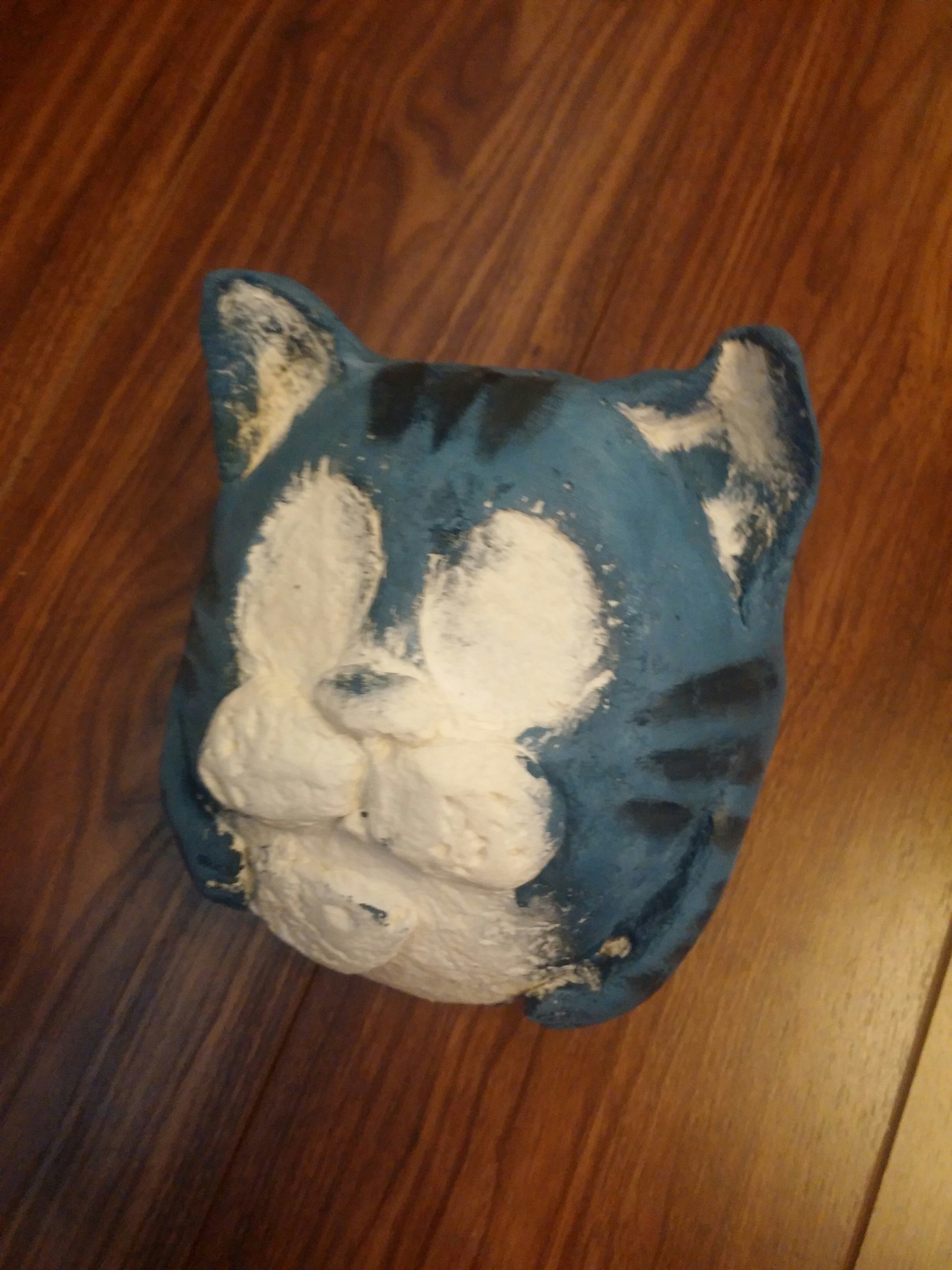 Piggy bank cat for son - My, Papier mache, Money box, Longpost