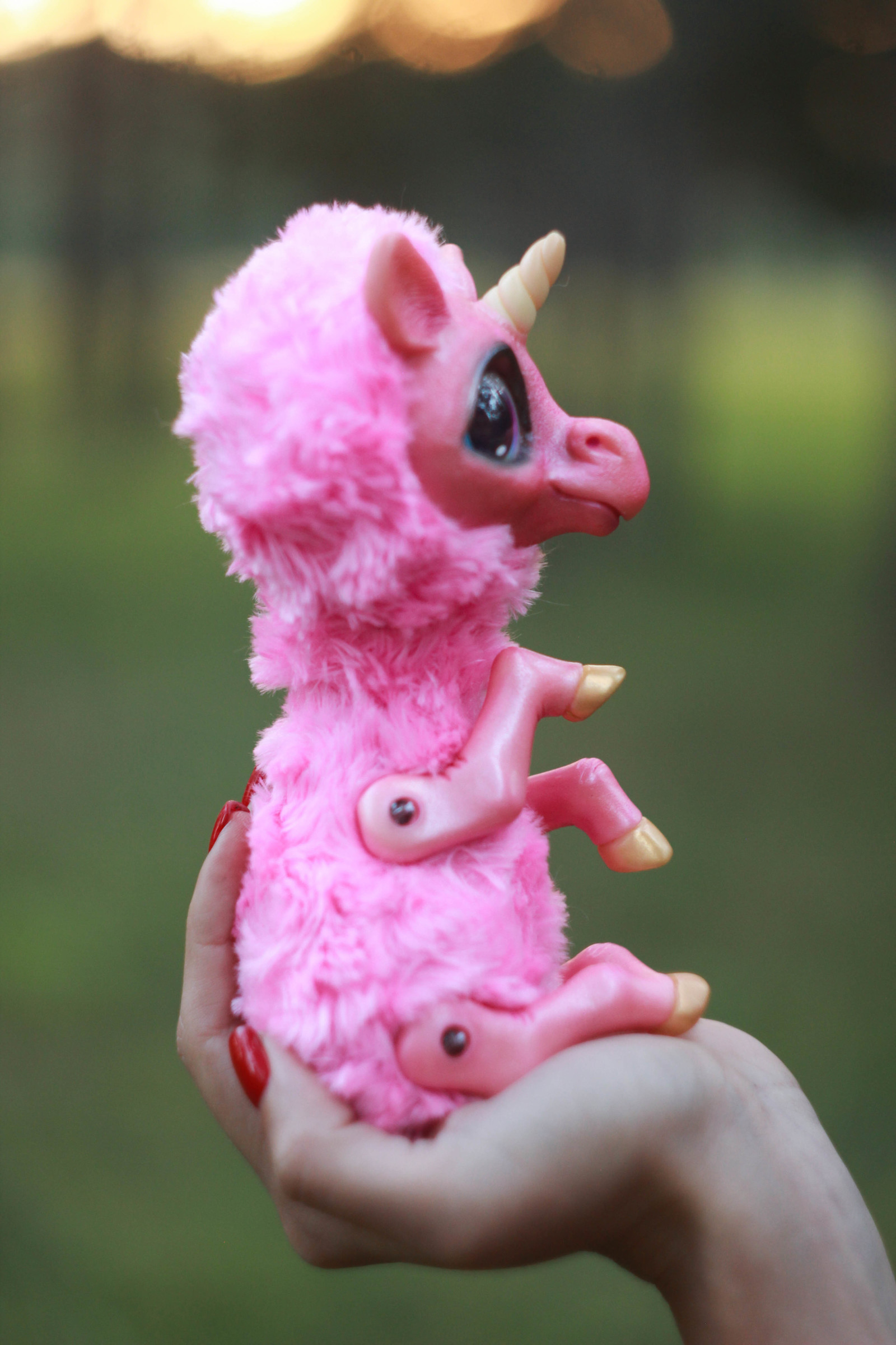 pink unicorn - My, Friday tag is mine, Polymer clay, Unicorn, Author's toy, Handmade, Needlework without process, Longpost