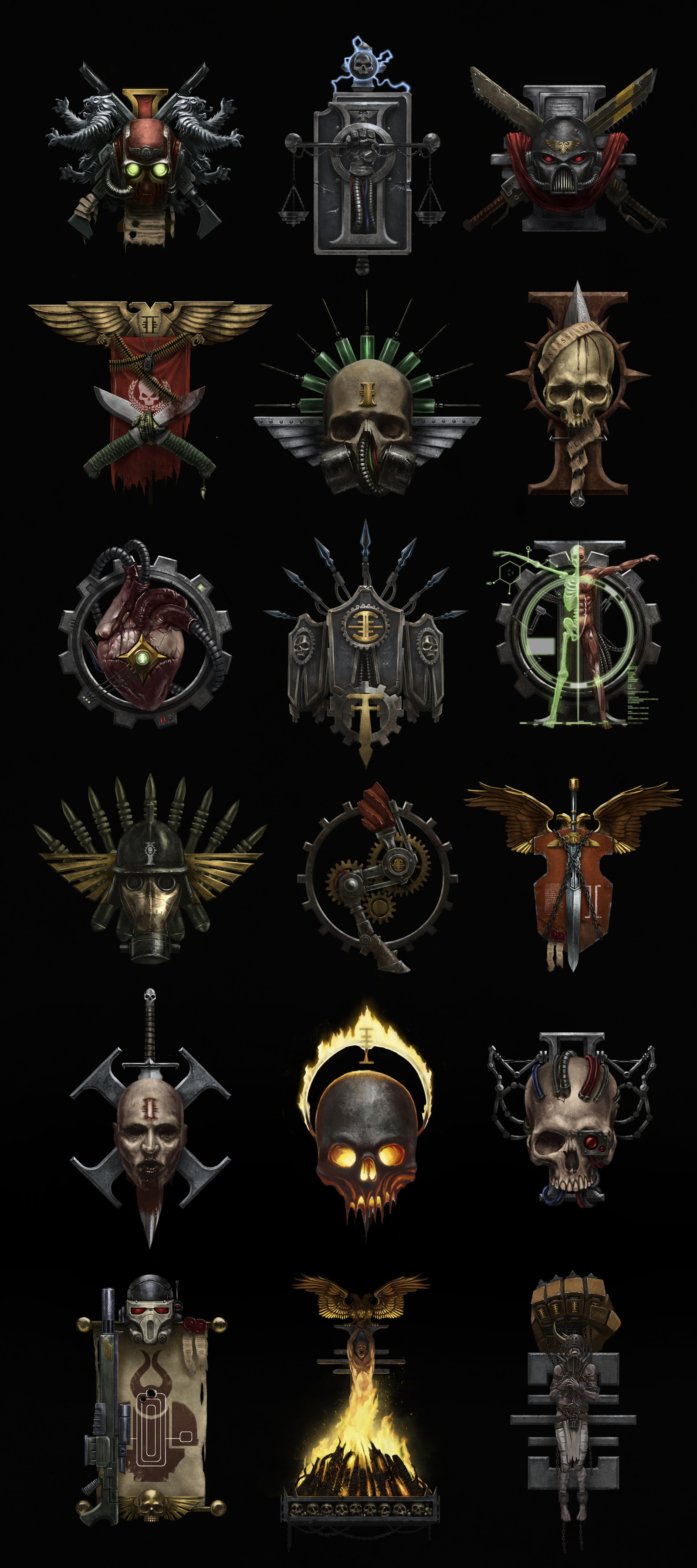 Symbolism. - Warhammer 40k, Wh Art, Imperium, Space Marine, Astra Militarum, Inquisition, Adeptus Mechanicus, Adeptus arbitres, Longpost