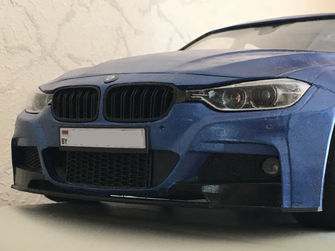 We make the body of BMW 3 (f30) m sport (m package) with m performance package for RC model with 1/10 scale using 3d printing. Part 8 - My, 3D печать, Rc, Bmw, , , M performance, 3D printer, Longpost, Radio controlled models