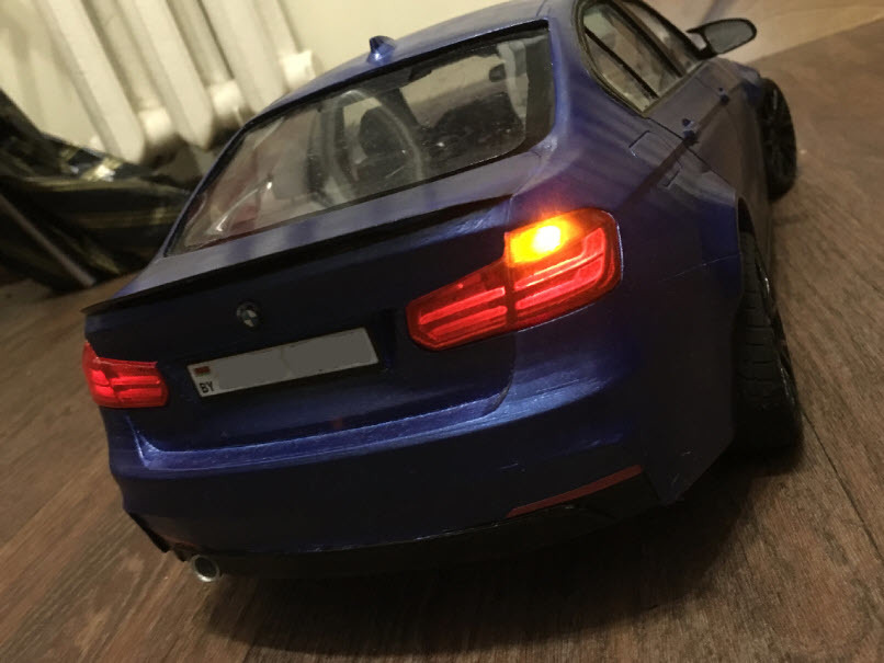 Делаем кузов BMW 3 (f30) m sport (м пакет) c пакетом m performance для RC модели с масштабом 1/10 при помощи 3d печати. Часть 8 - Моё, 3D печать, Rc, BMW, Estoril Blue, BMW 3 F30 м пакет, M performance, 3D принтер, Длиннопост, Радиоуправляемые модели