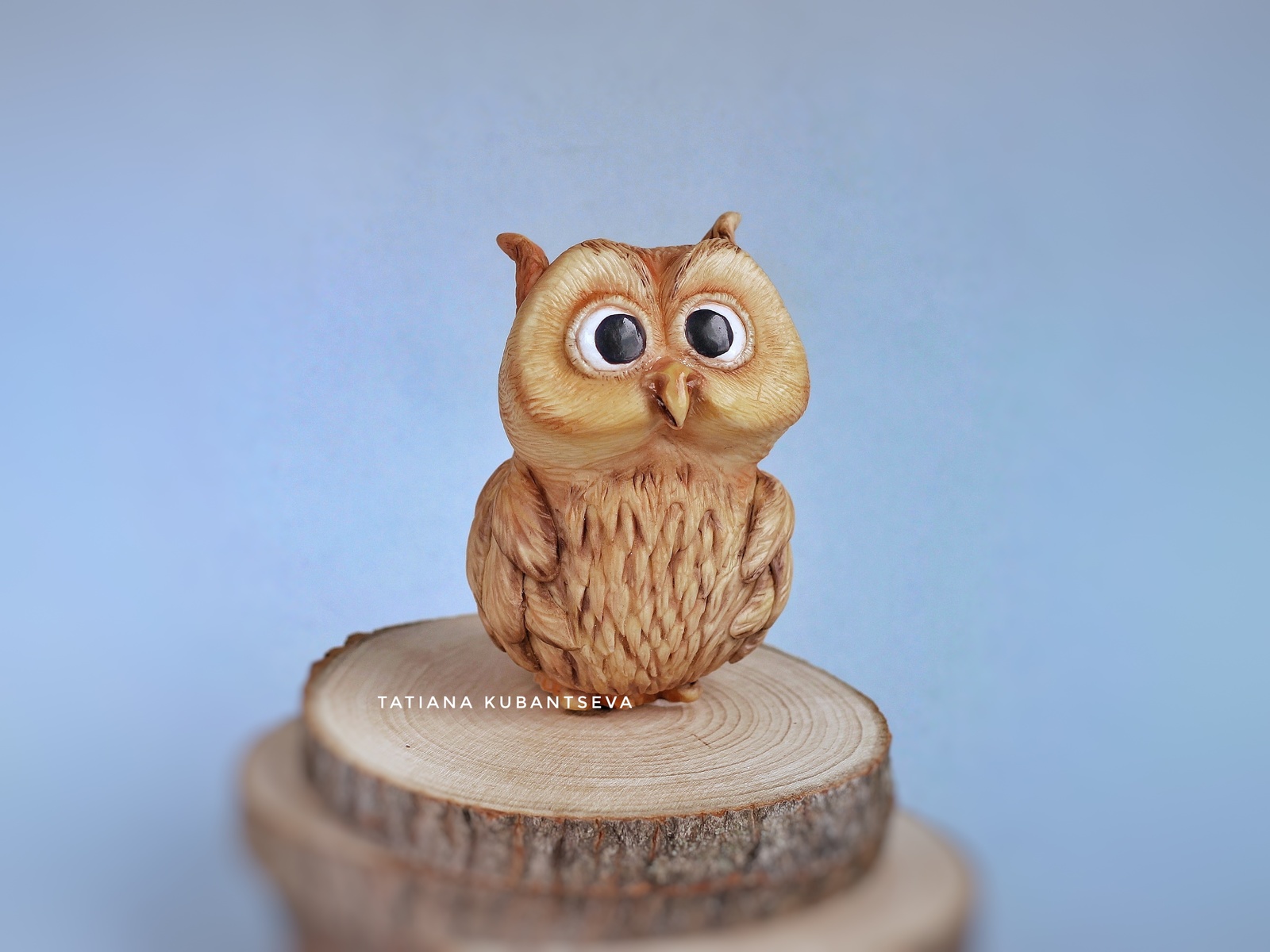 Polymer clay owl for soap mold ^.^ - My, Лепка, Needlework without process, Owl, Soap, Figurine, Longpost, Figurines