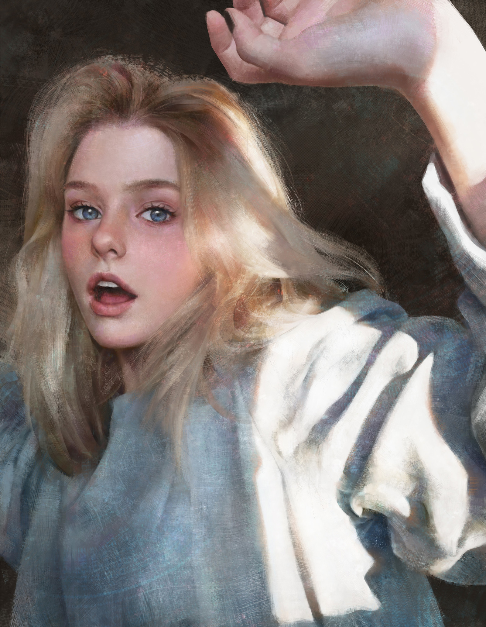 Portrait of a girl. - Portrait, Girls, Art, Digital, Tim Liu