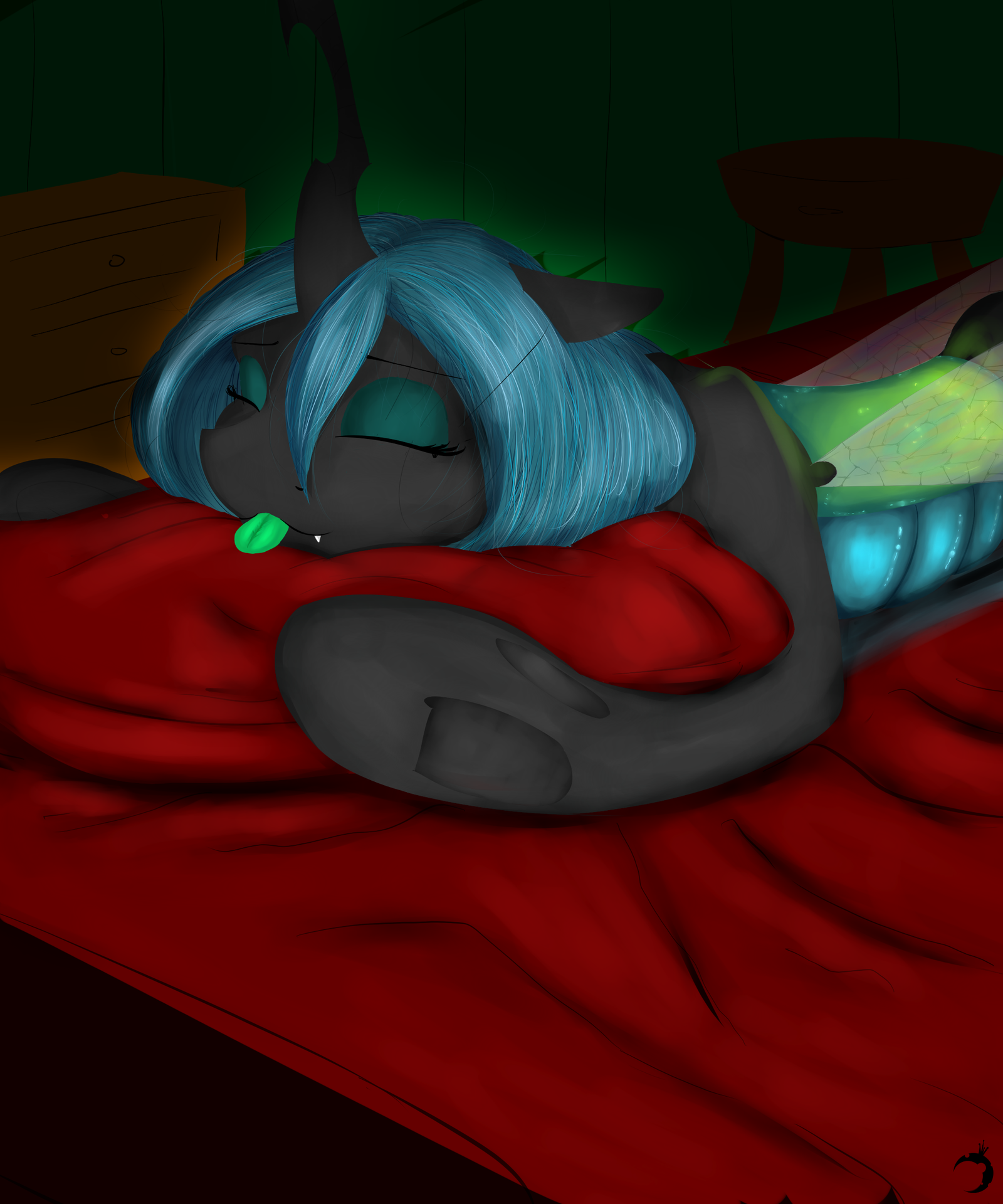 Sweet dreams, my little changelings - Моё, My Little Pony, Ruanshi, Queen Chrysalis, Длиннопост