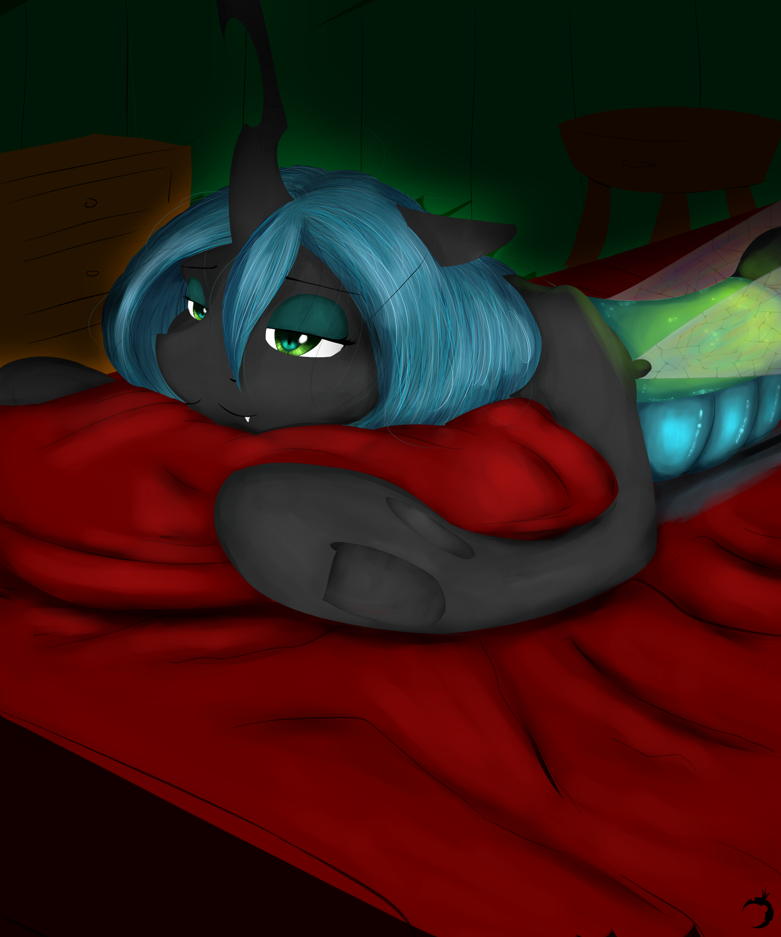 Sweet dreams, my little changelings - Моё, My Little Pony, Ruanshi, Queen Chrysalis, Длиннопост