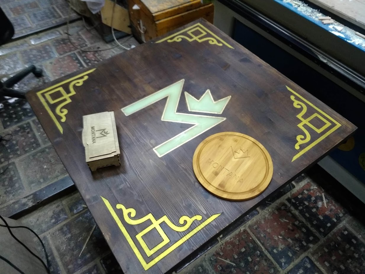 Table for hookah! - My, Interior, CNC, Hookah bar, Epoxy resin, Longpost