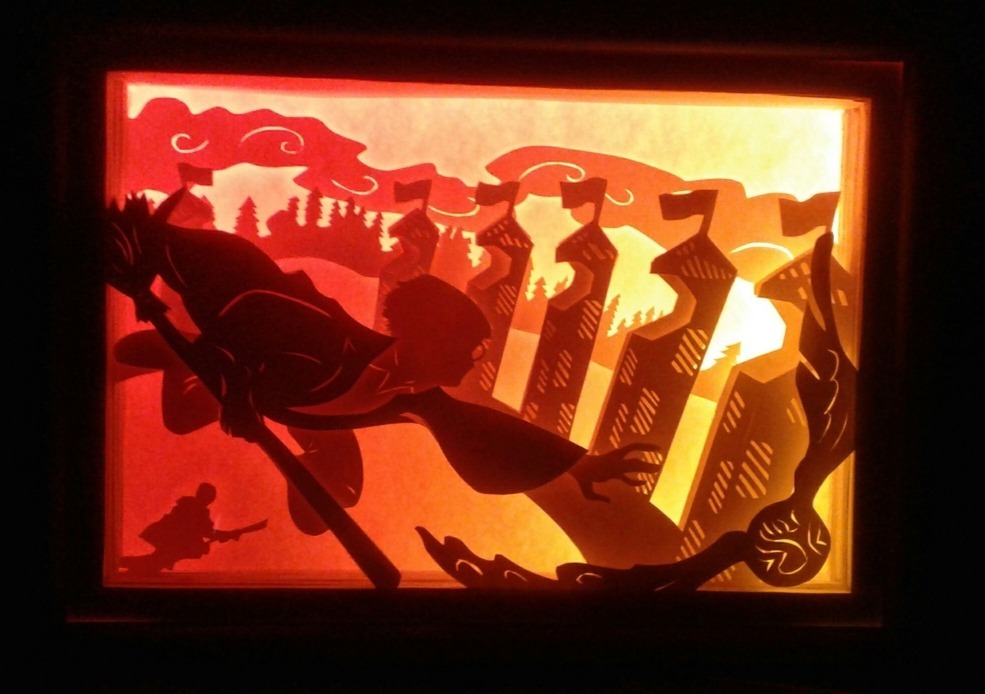 Lightbox Harry Potter - My, My, Lightbox, Lamp, Handmade, Harry Potter, Night light