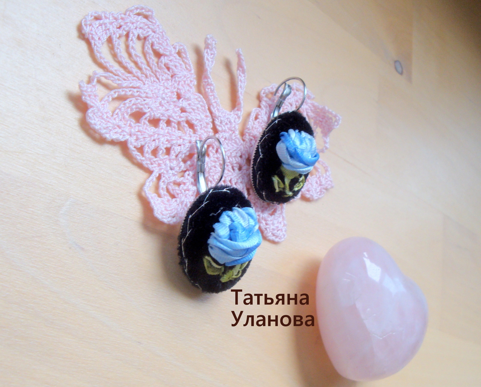 I'm back with earrings - My, Needlework, Needlework without process, Longpost, Earrings, Embroidery, Miniature, Decoration, Handmade