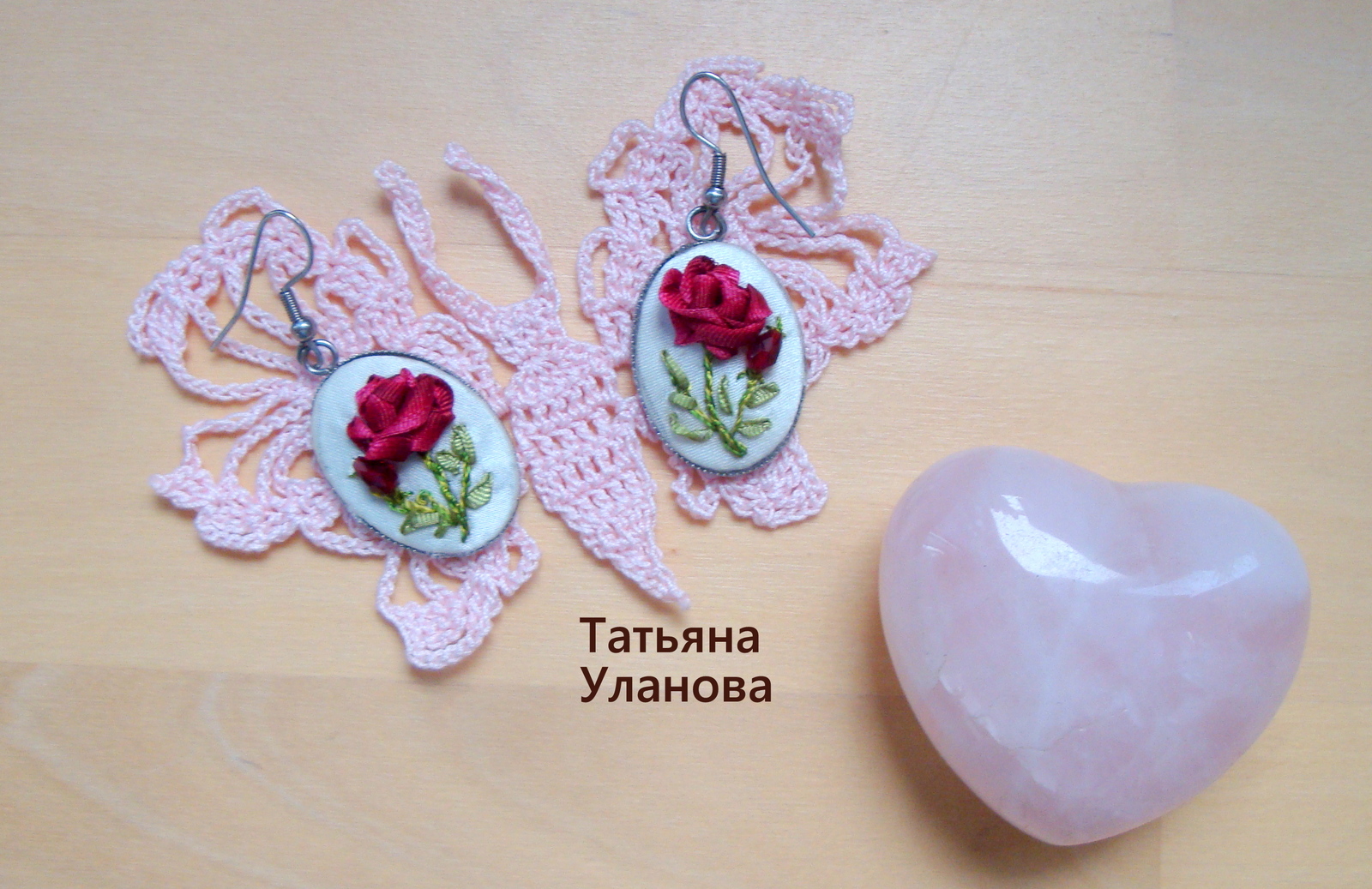 I'm back with earrings - My, Needlework, Needlework without process, Longpost, Earrings, Embroidery, Miniature, Decoration, Handmade