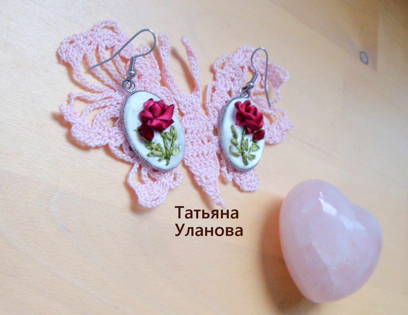 I'm back with earrings - My, Needlework, Needlework without process, Longpost, Earrings, Embroidery, Miniature, Decoration, Handmade