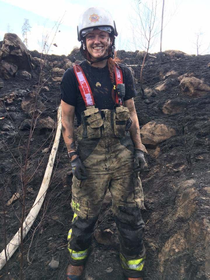 This is my friend Asa. She is a part-time firefighter and spent most of the summer in the forests of Sweden fighting fires. - The photo, Girls, Firefighters, Gorgeous, Sweden, Work, Reddit