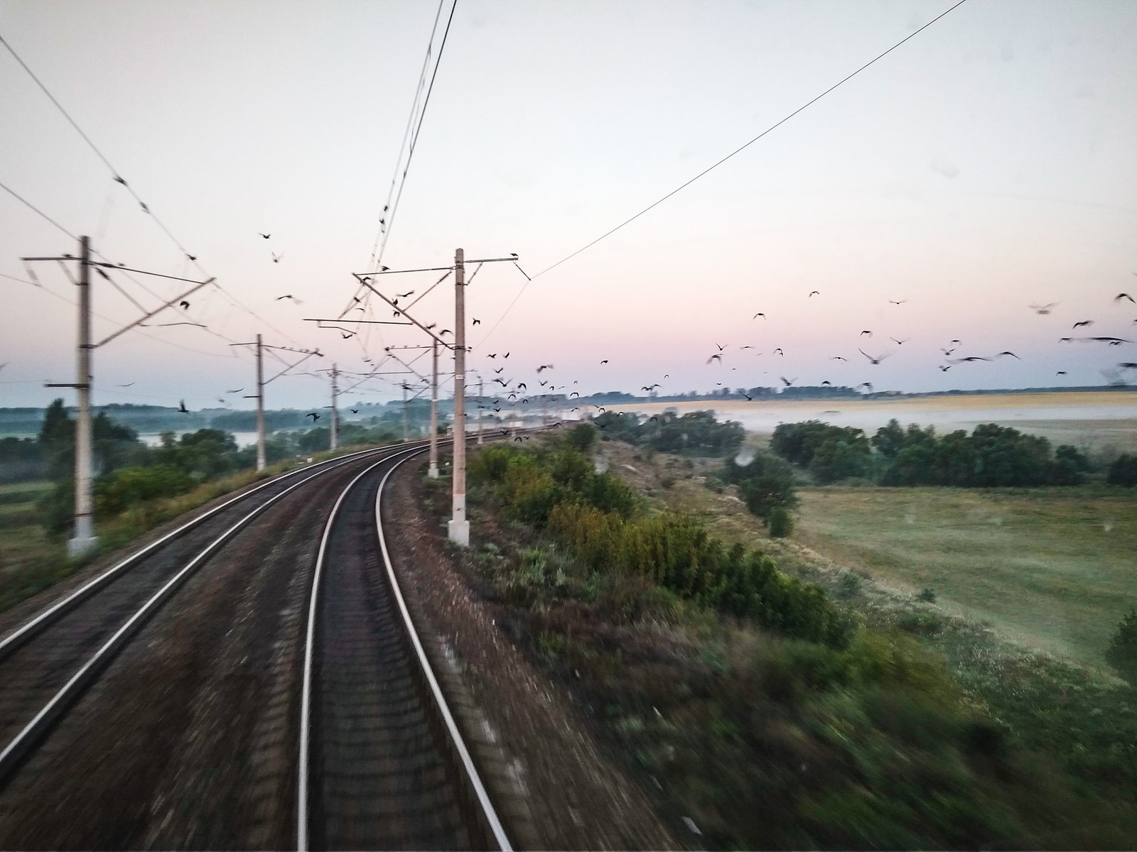 Sunrise moment. - My, Railway, Sunrise, Longpost