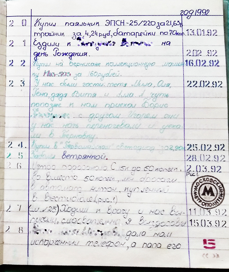 A diary that I kept at the age of 12 :-) (at the request of subscribers) - My, Diary, Pupils, Events, Boris Yeltsin, Politics, Coup, Longpost, 90th