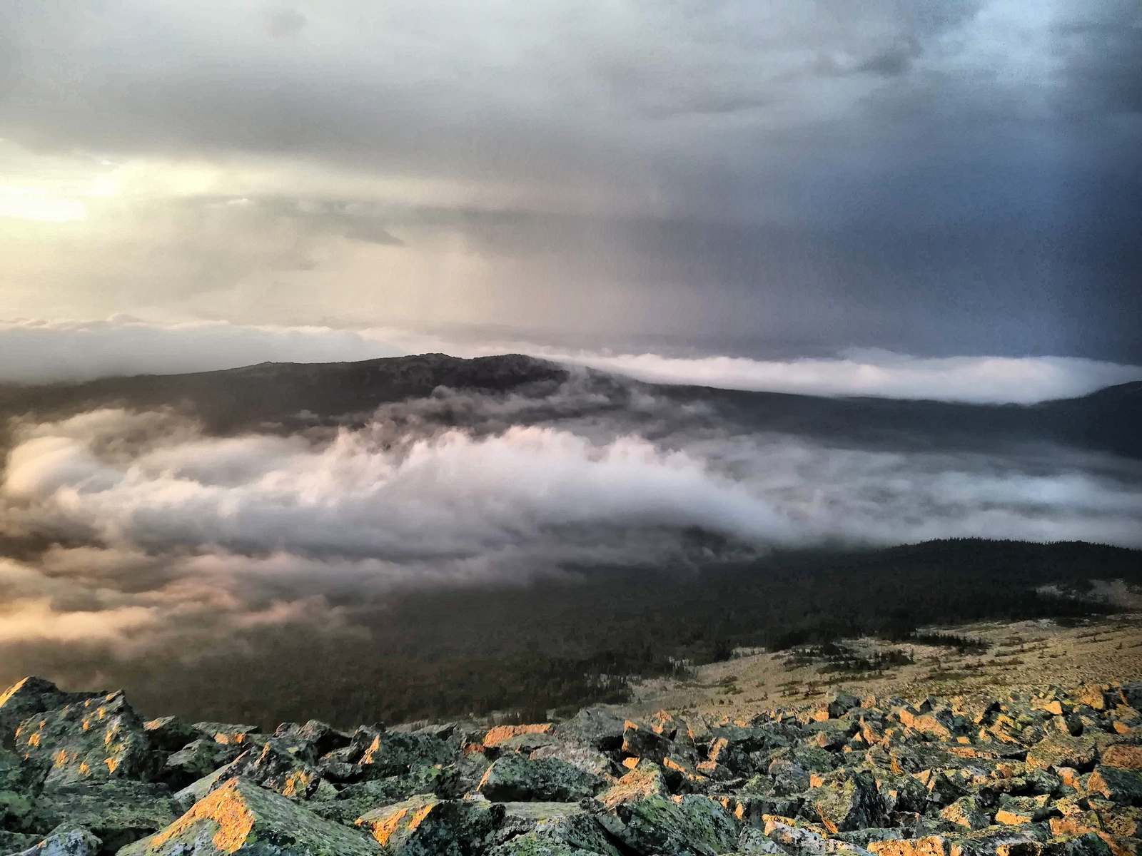 Dawn above the clouds. Iremel. - My, Hike, Tourism, The mountains, dawn, Iremel, Ural, Romance, Longpost