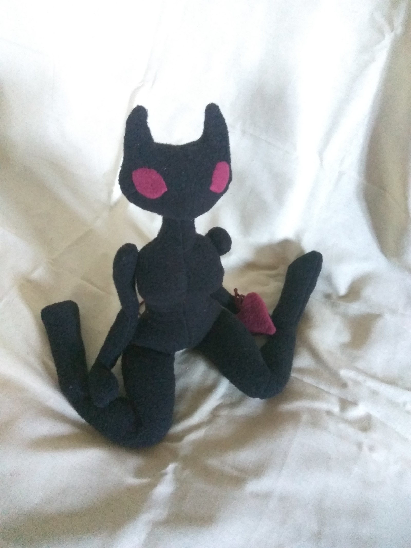 Devil girl - NSFW, Моё, Игрушки, Плюшевые игрушки, Plush Toys, Devil Girl, Текстильная кукла, Длиннопост