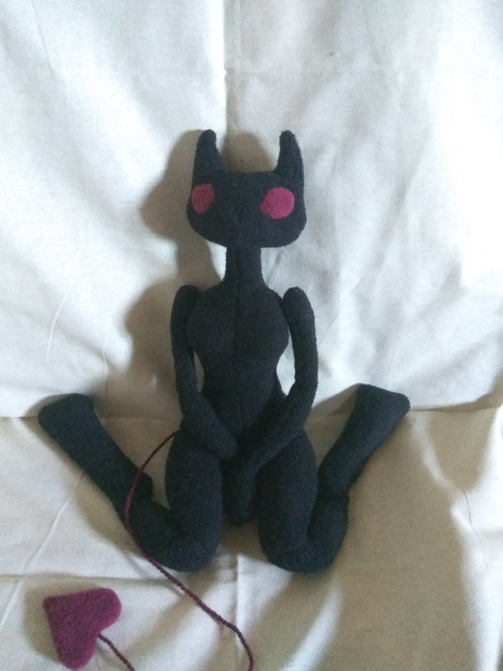 Devil girl - NSFW, Моё, Игрушки, Плюшевые игрушки, Plush Toys, Devil Girl, Текстильная кукла, Длиннопост