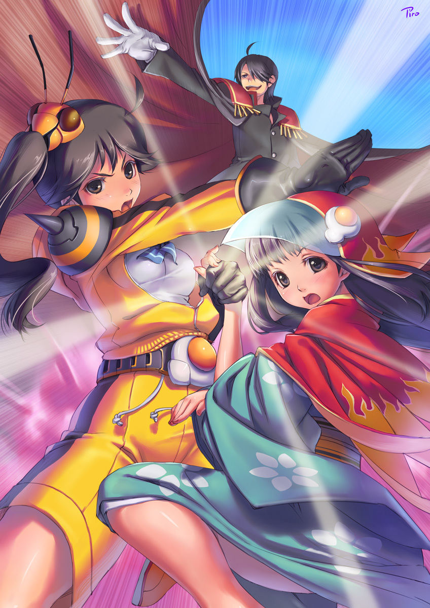 Go ahead my fiery sisters! - Anime art, Fire Sisters, Araragi koyomi, Tsukihi araragi, Monogatari series
