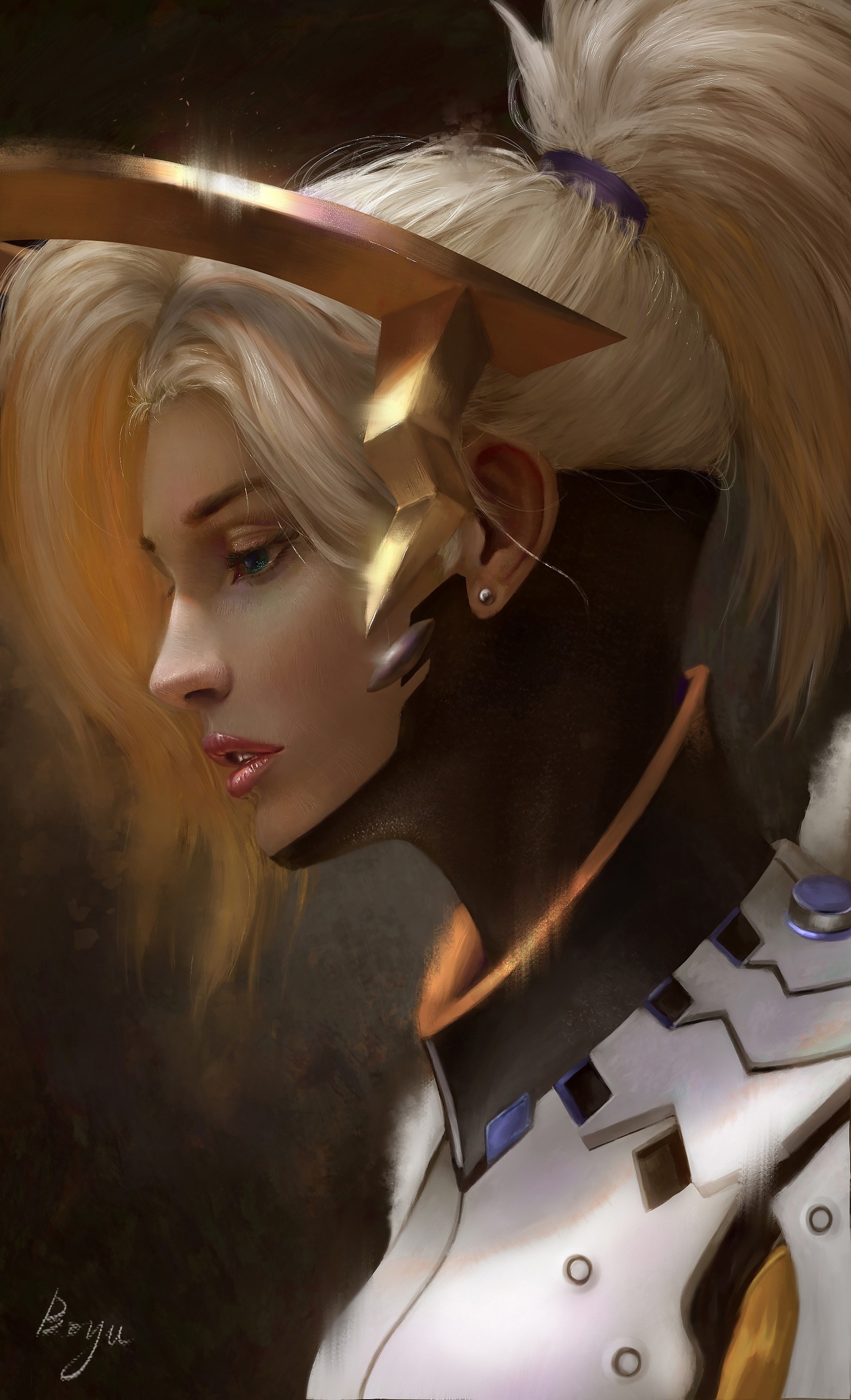 Mercy - Art, Drawing, Mercy, Overwatch, 