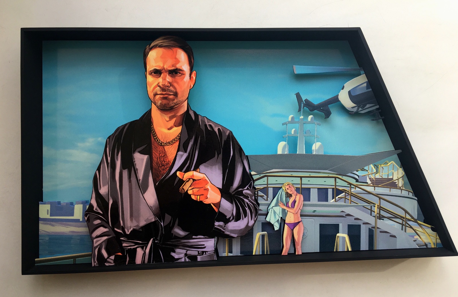 Diorama in the style of GTA V - My, Gta, With your own hands, Handmade, Painting, Diorama, , , Gta 5, Longpost