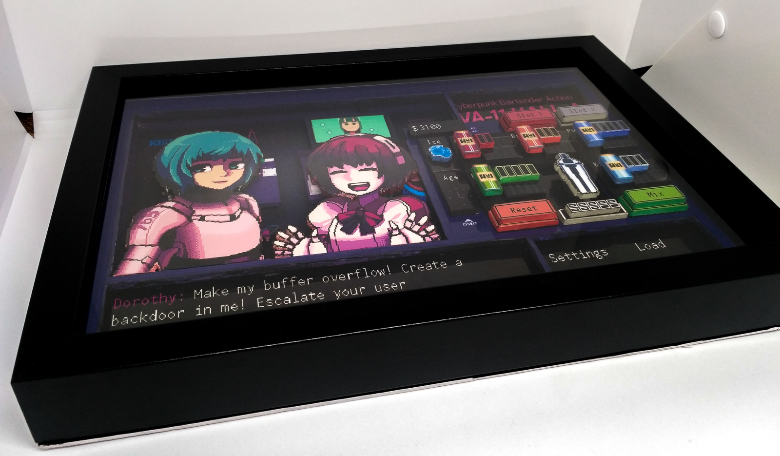 VA-11 HALL-A - Моё, Вальхалла, Va-11 Hall-A, Компьютерные игры, Диорама, Видеоигра, Киберпанк, Визуальная новелла