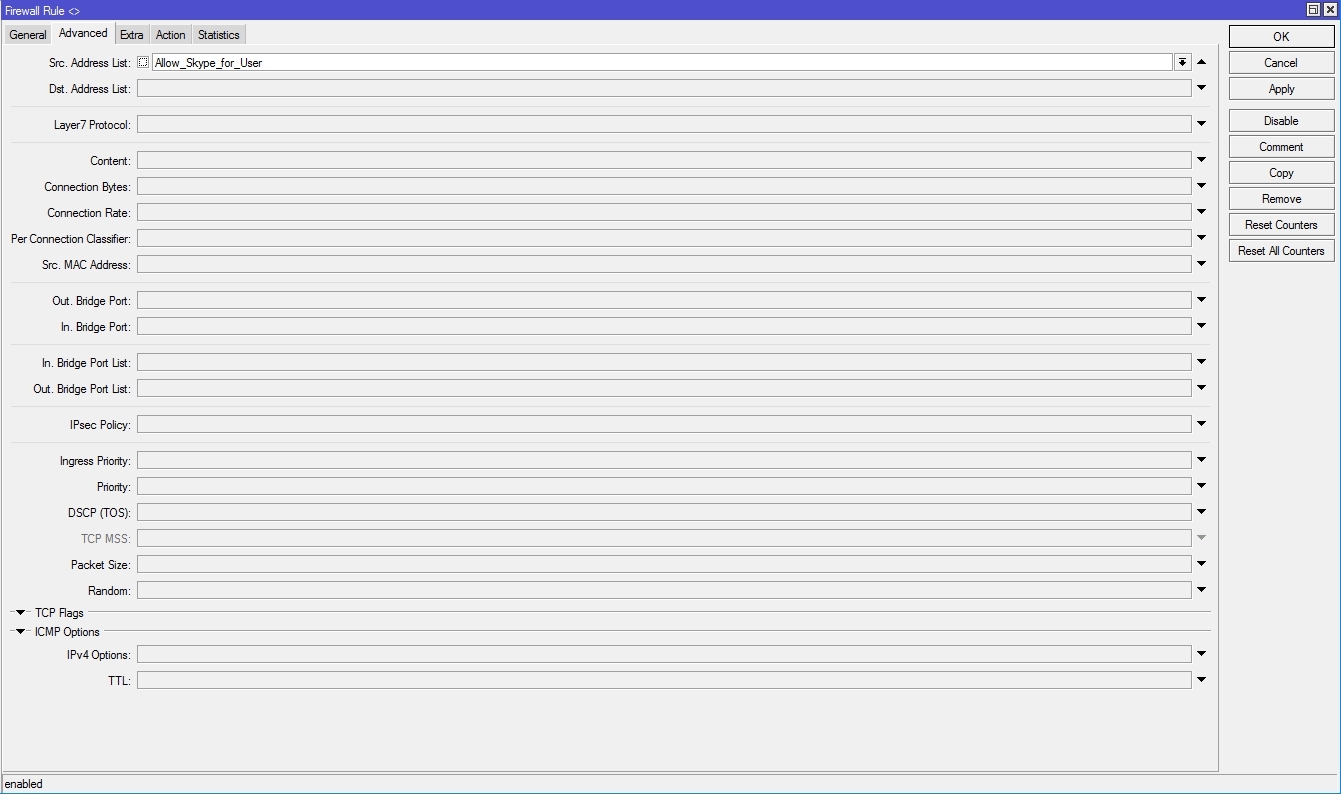 Filtering and managing the Skype connection - My, Microtic, Router, Customization, Skype, Filtration, System administration, Administration, Longpost, Mikrotik