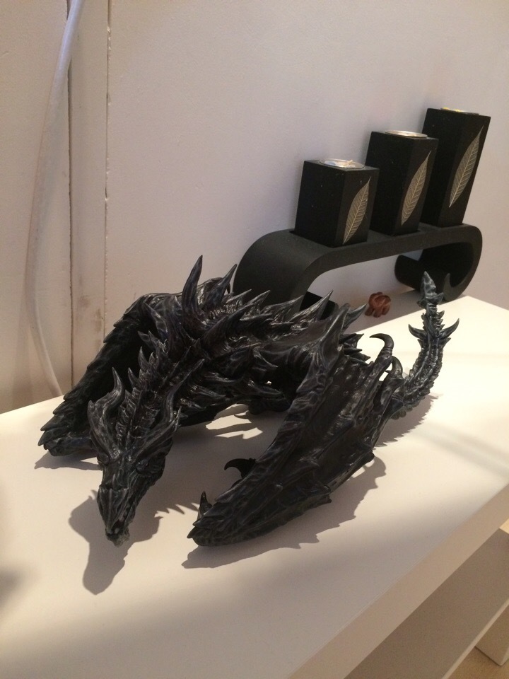 Alduin. - My, Alduin, Alduin, The Elder Scrolls V: Skyrim, The Dragon, , Skyrim, Polymer clay, Longpost