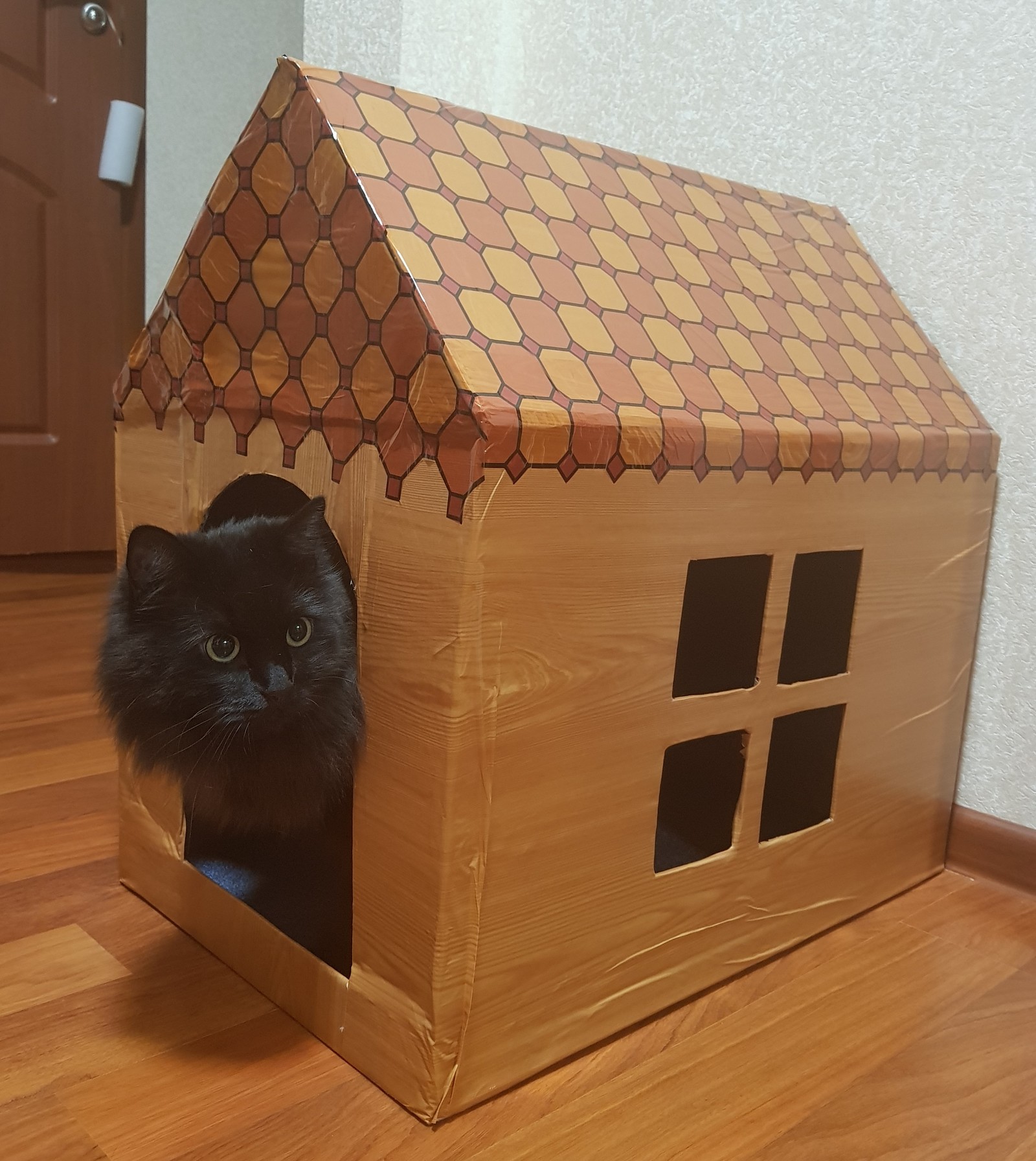 Кошкин дом домашний. Дом для кошки из коробки. Проект домика для кошки. Кошкин домик. Домик для кошки из коробки своими руками.