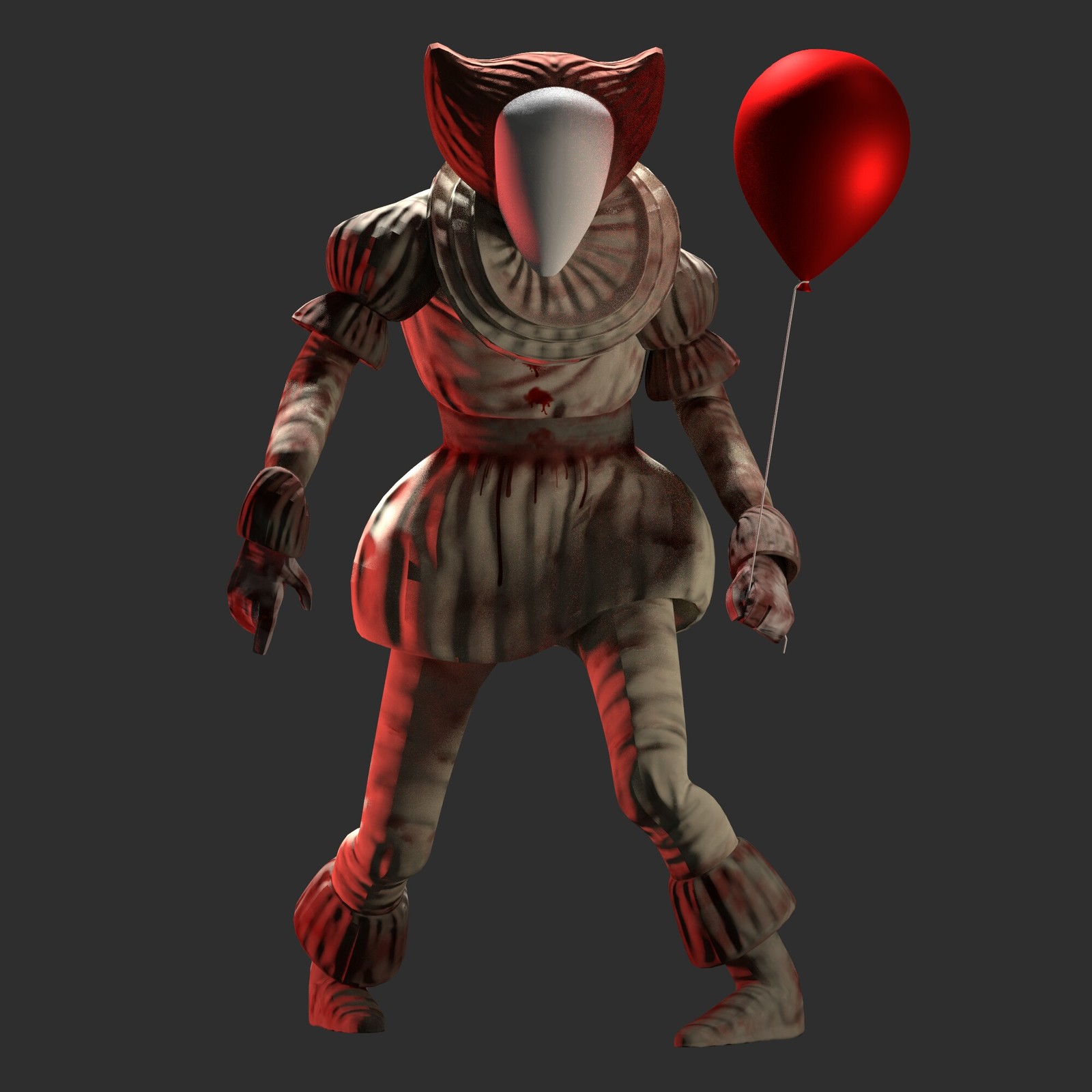 Pennywise the Dancing Clown - Blender, 3D, Artworks, Characters (edit), Gamedev, Clown, It, Pennywise, Longpost, Art