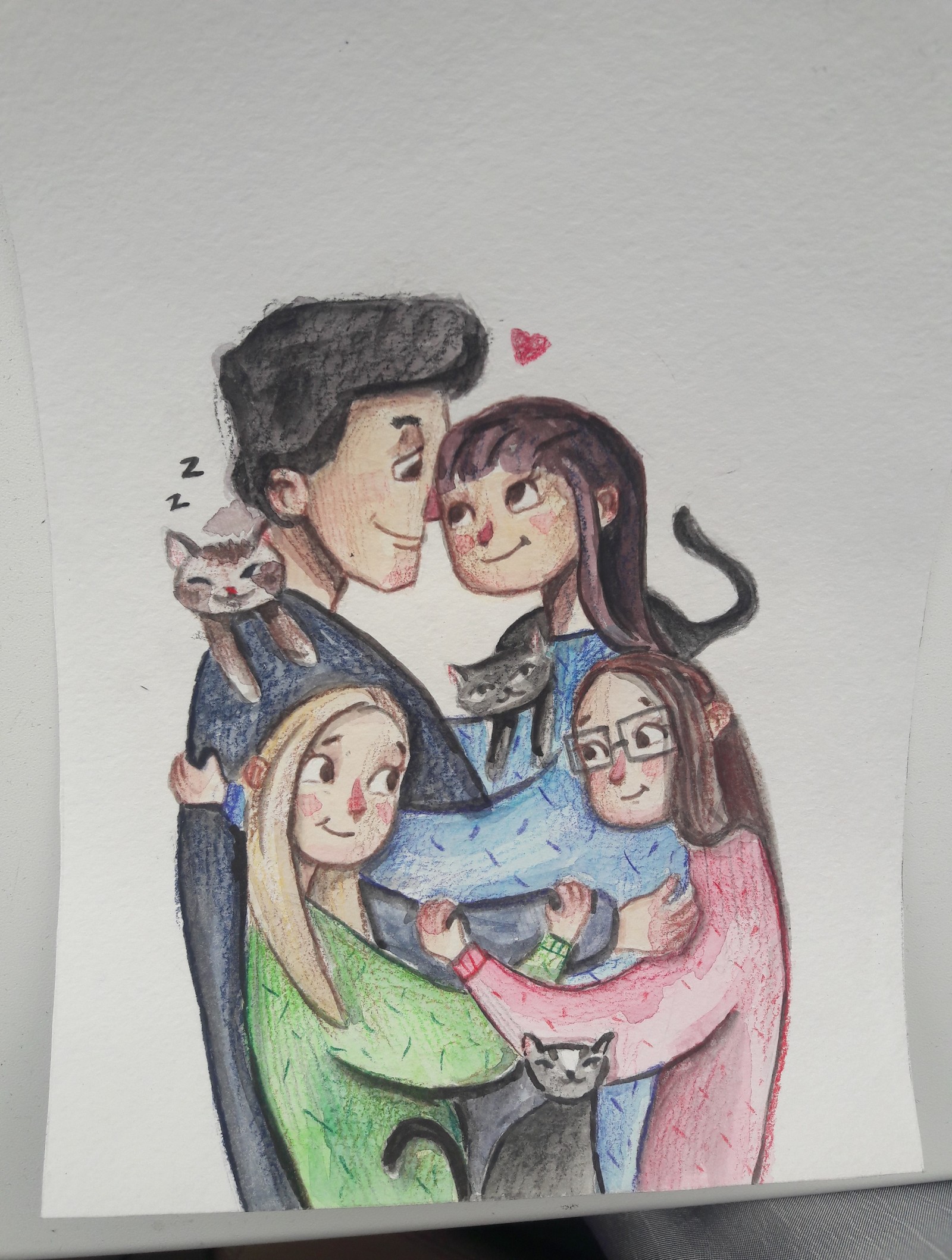 ILLUSTRATION FAMILY - My, Illustrations, Love, Family, Watercolor, Art, Inspiration, Longpost, Portrait, Drawing