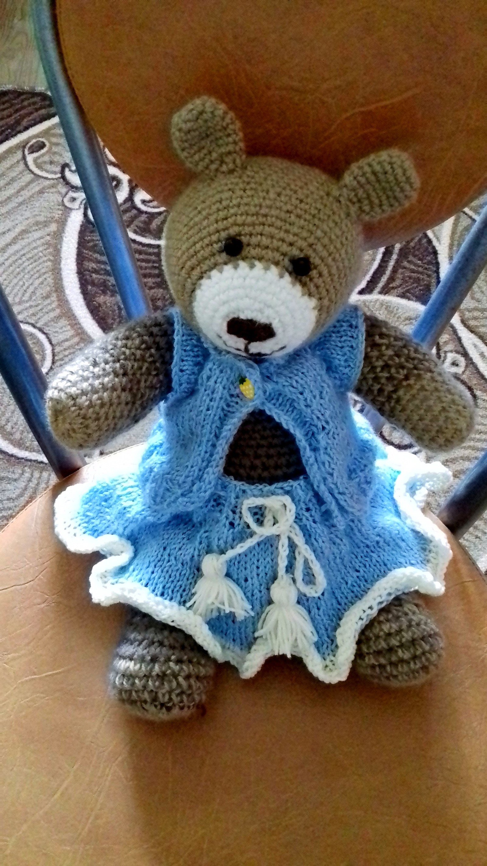 Masha. - My, Bear, Knitted toys, Friday tag is mine, Needlework, Knitting, Longpost, The Bears