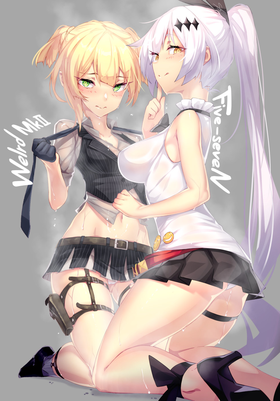 Welrod & Five-seveN - NSFW, Anime, Anime art, Girls frontline, , Five-Seven, Longpost