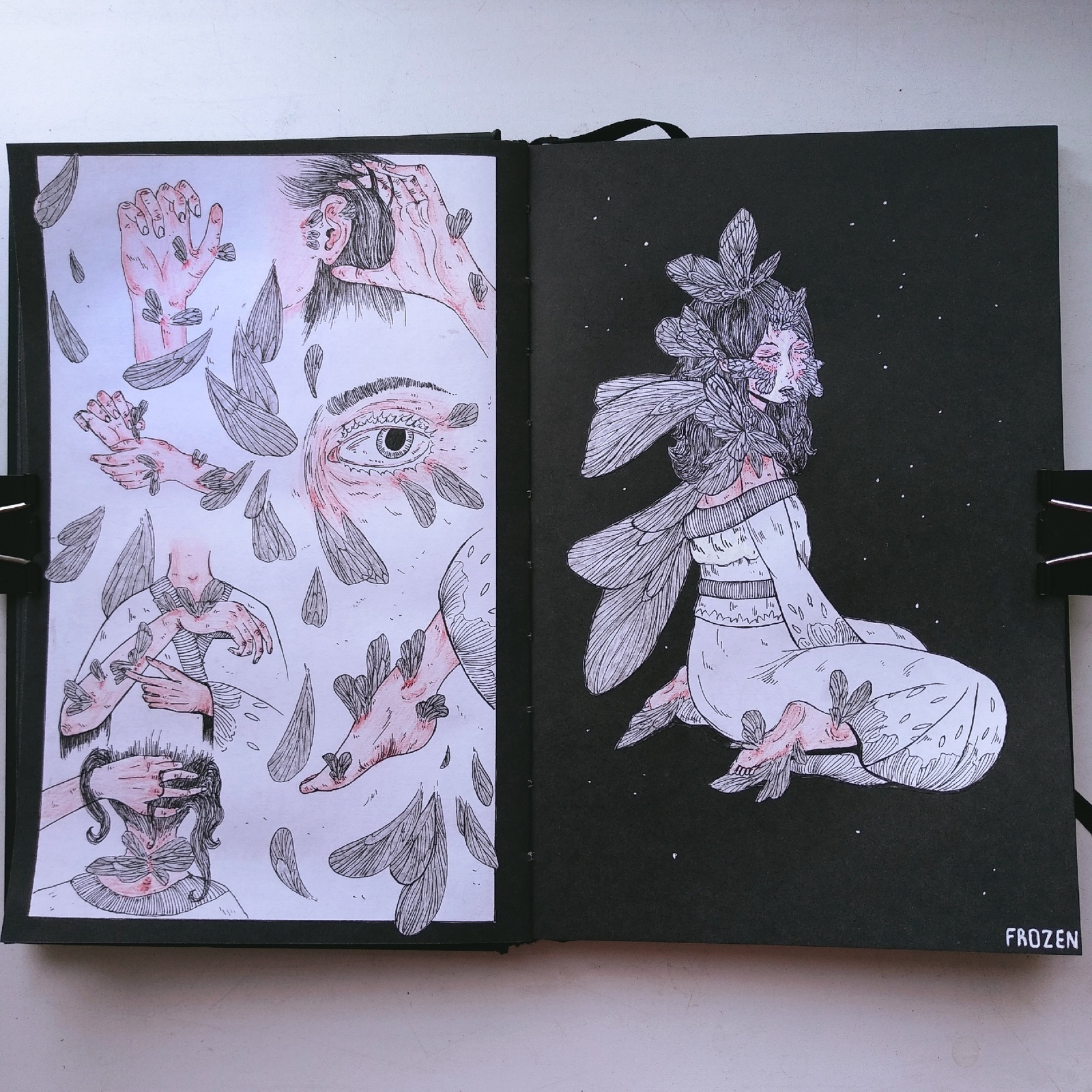 Illustrations with my character and everything else. - My, Art, Drawing, Notebook, , Longpost