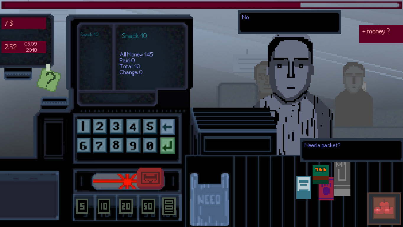 Need a packet? Cashier Simulator & Routine Madness - My, Indie game, Indiedev, Gamedev, Pixel Art, Pixel, Simulator, Horror, GIF, Longpost