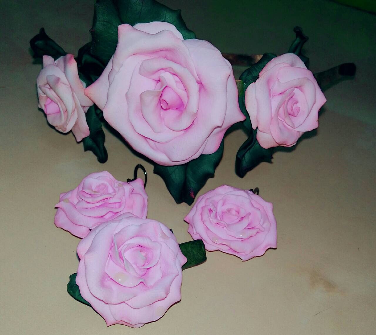 clay flowers - My, Polymer clay, Flowers, Decoration, Needlework without process, Longpost