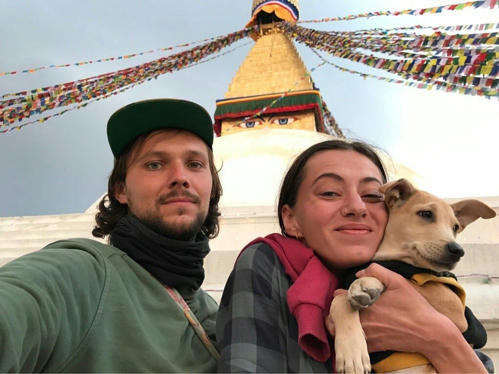 Travelers rescued a dying puppy from India and now he travels with them. - Travels, Dog, Dogs and people, India, Tourism, Interesting, Animals, The photo, Longpost