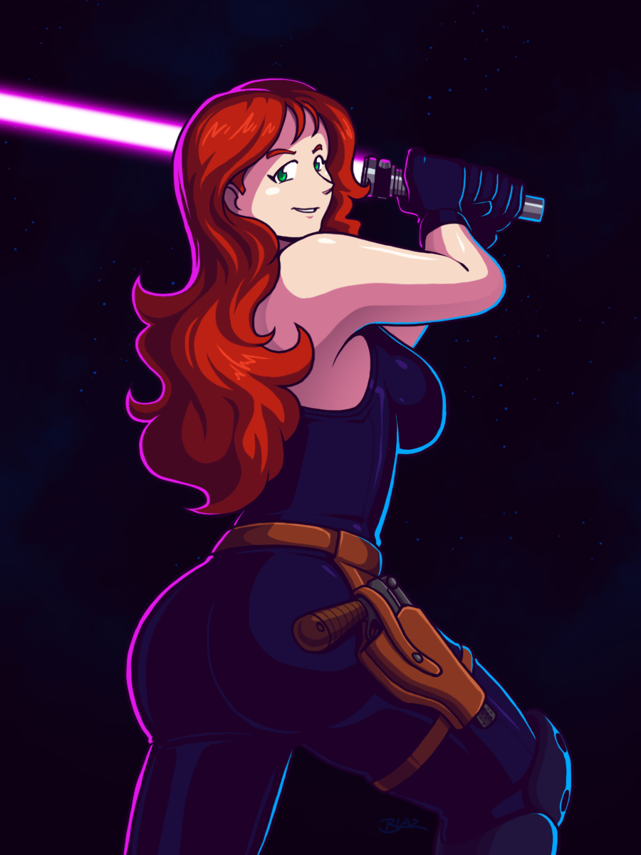 Mara Jade Skywalker - Blazbaros, , Mara Jade, Star Wars, Art