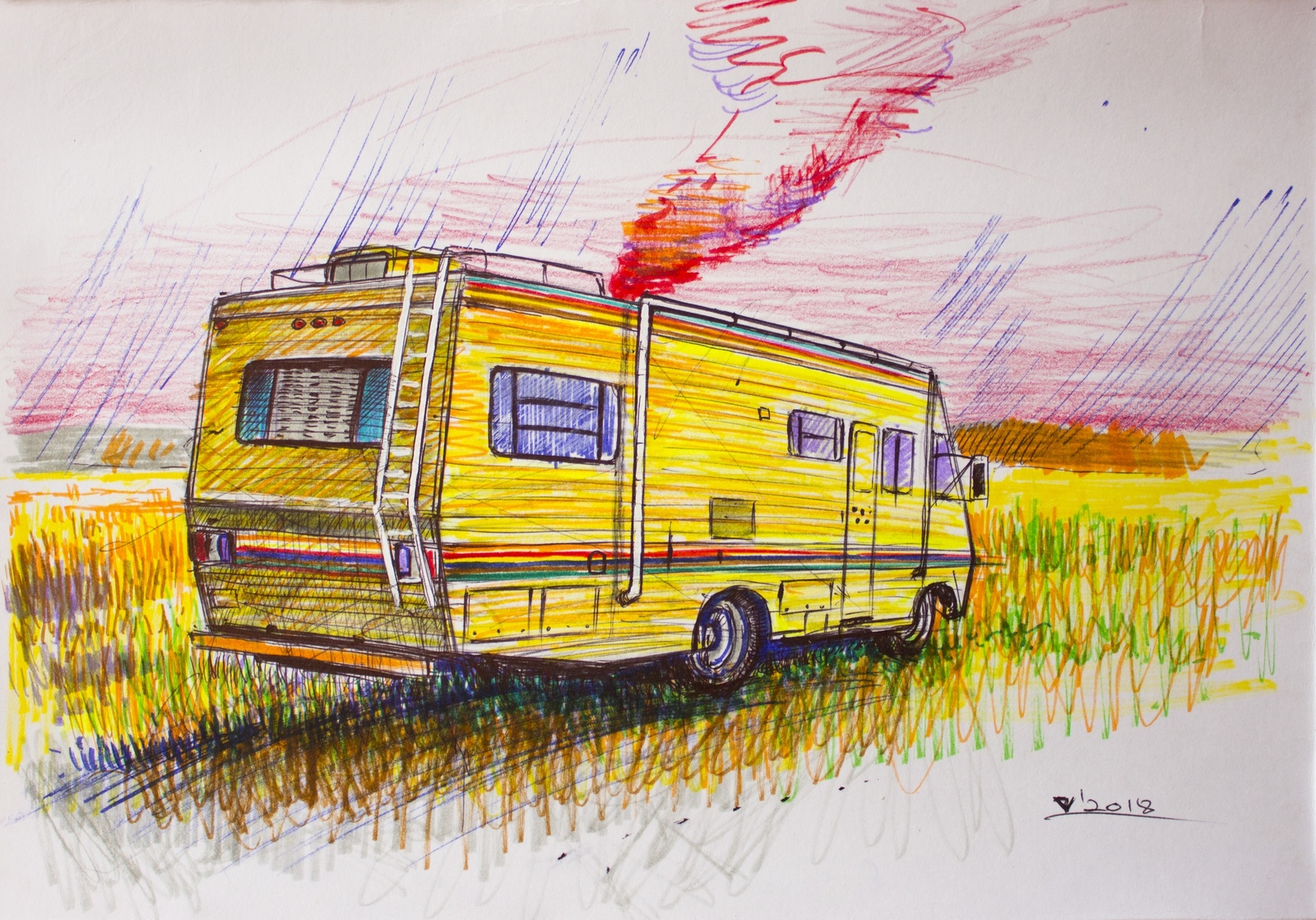 Drawing - My, My, Graphics, Felt-tip pen, Drawing, Breaking Bad, Serials