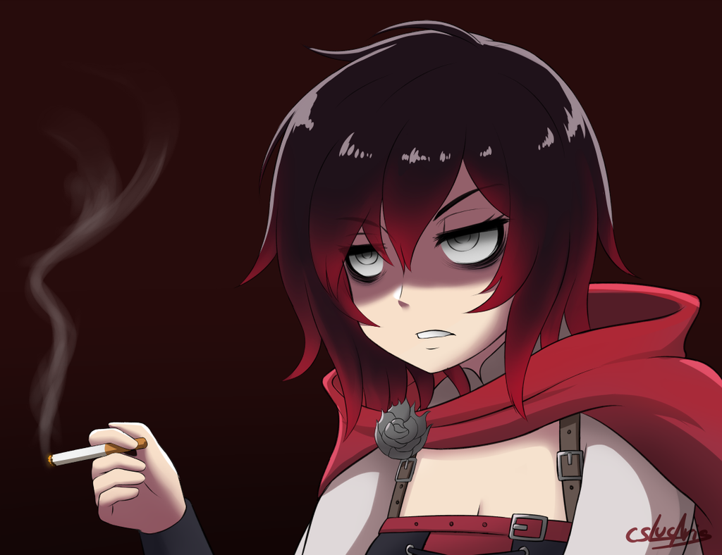 Ruby Rose, but she's just done with everything - RWBY, Ruby Rose, Anime Art, Аниме, Не аниме, Арт