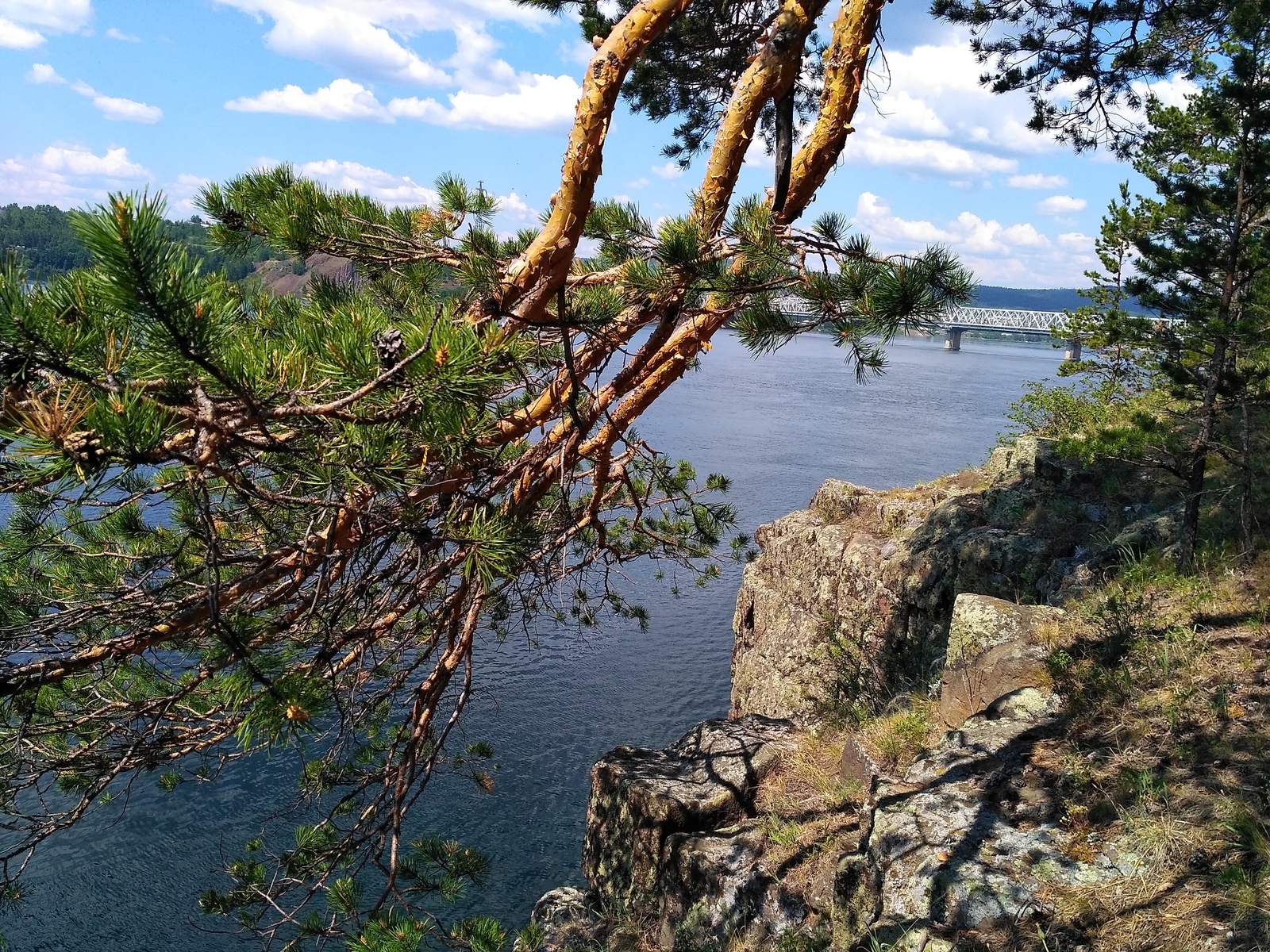 Dreamcatcher about rocks and tall pines on cliffs - My, Dreamcatcher, Needlework without process, Longpost