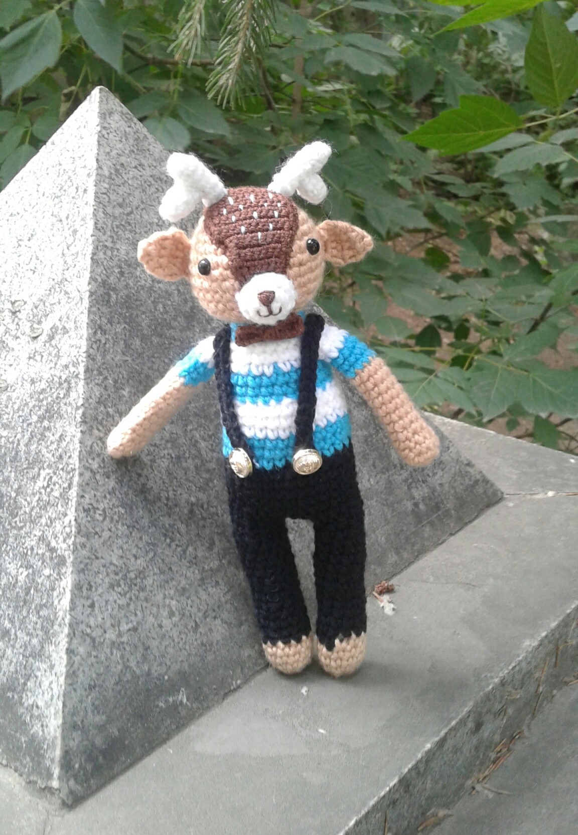 The deer who loved flowers - My, Amigurumi, Crochet, Deer, , Hobby, Longpost, Deer